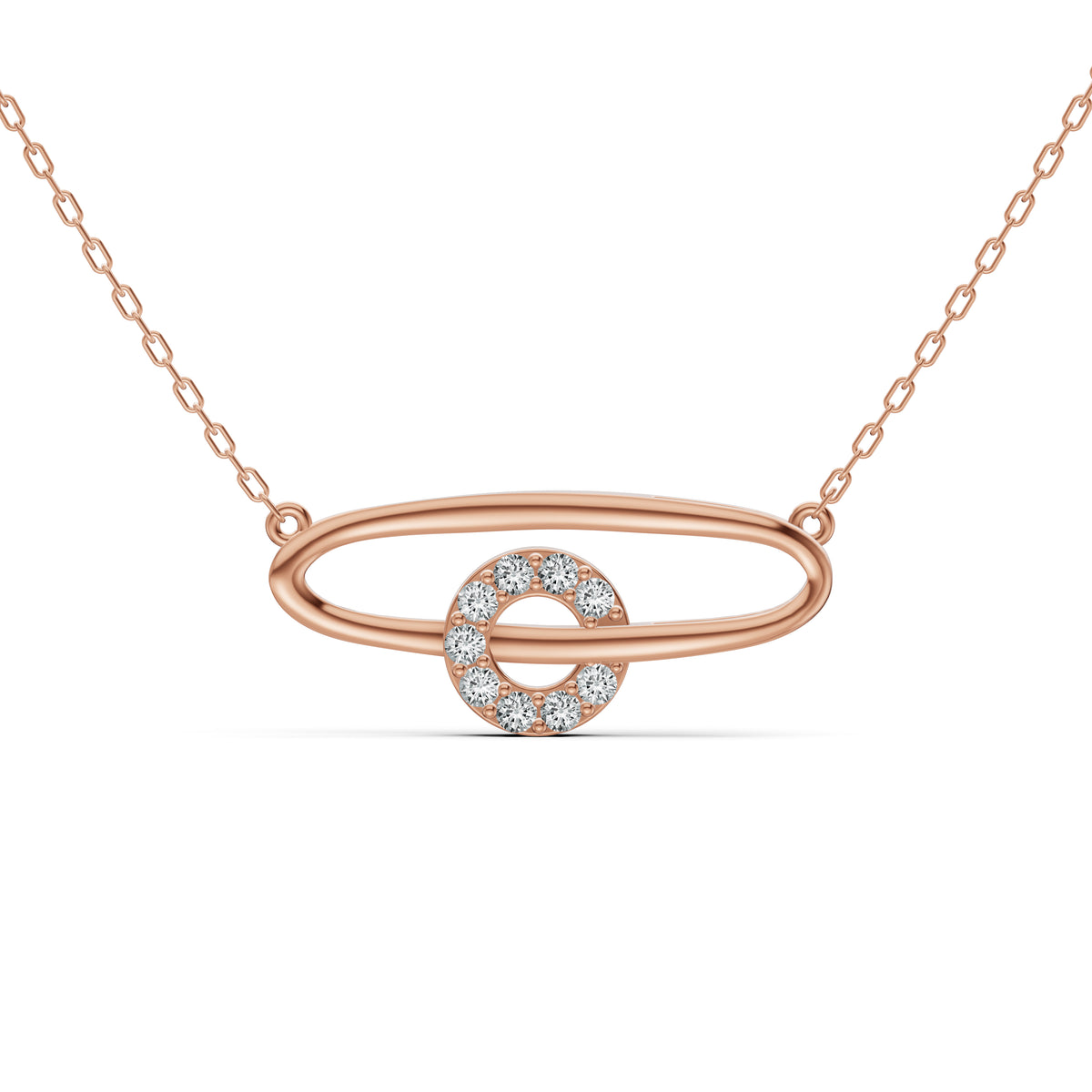 Spinning Circle Diamond Pendant with Chain