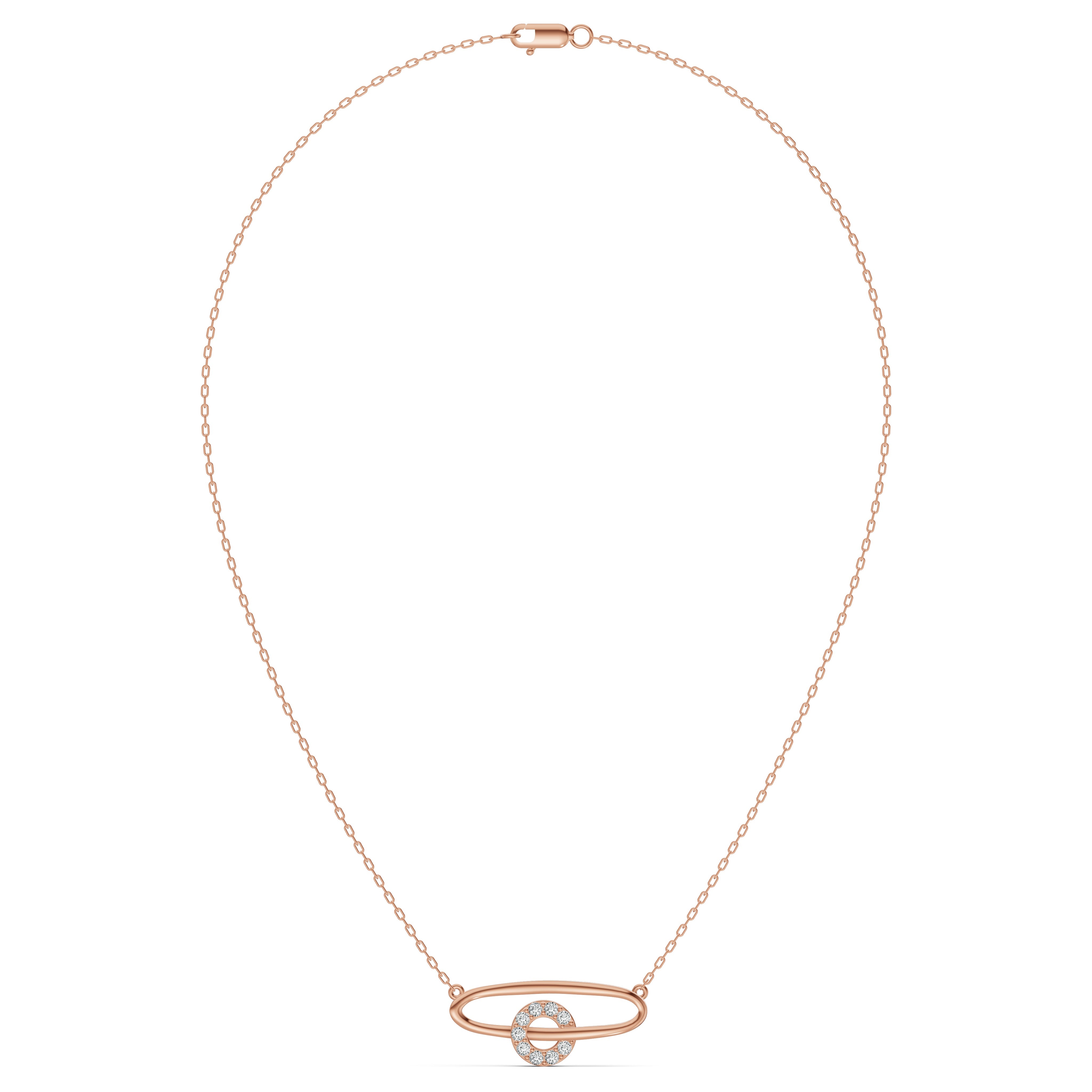 Spinning Circle Diamond Pendant with Chain