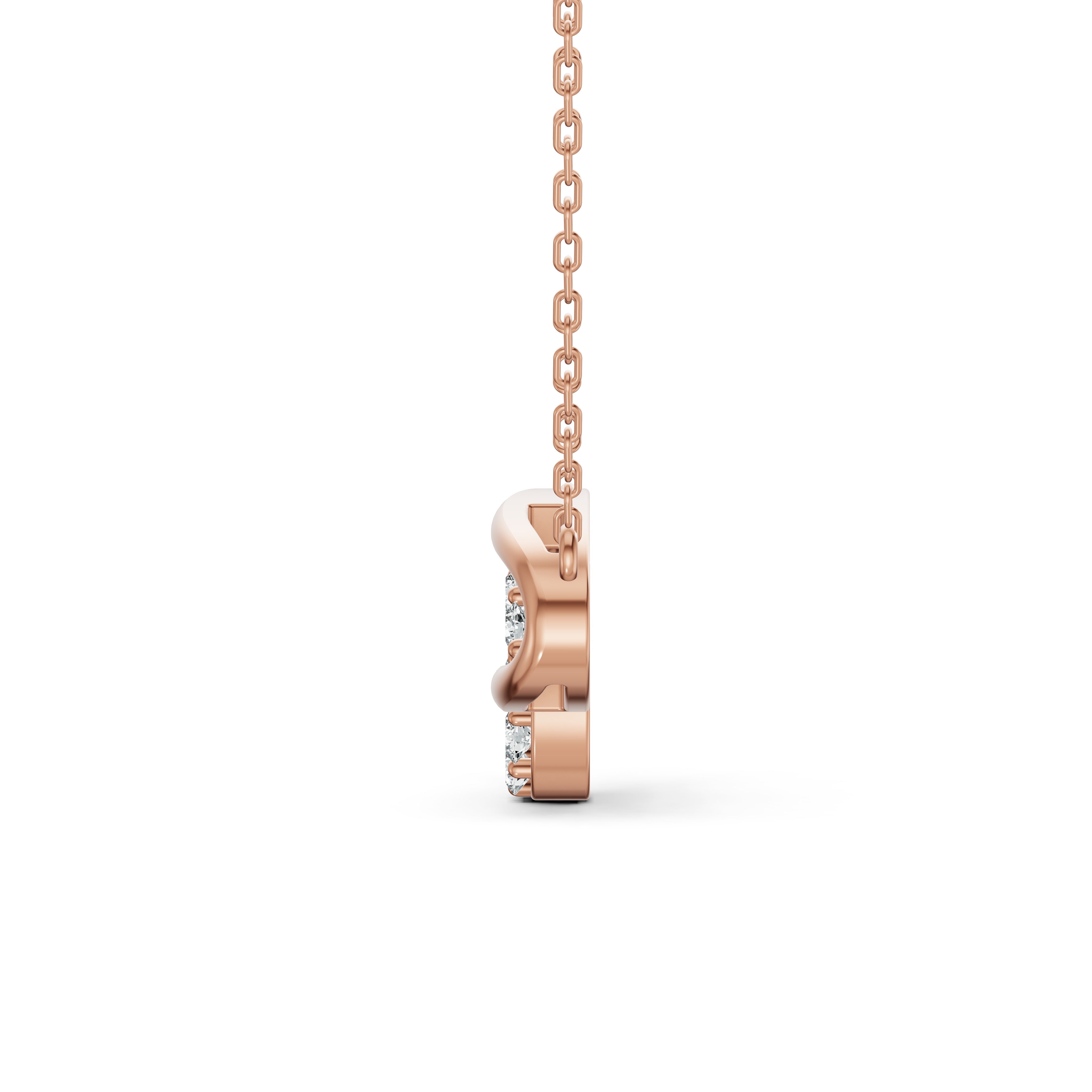 Spinning Circle Diamond Pendant with Chain