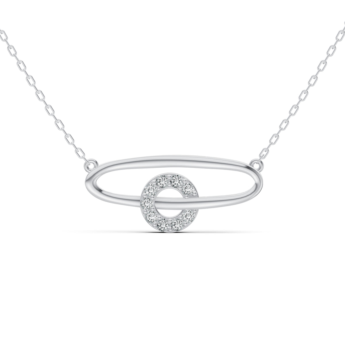 Spinning Circle Diamond Pendant with Chain