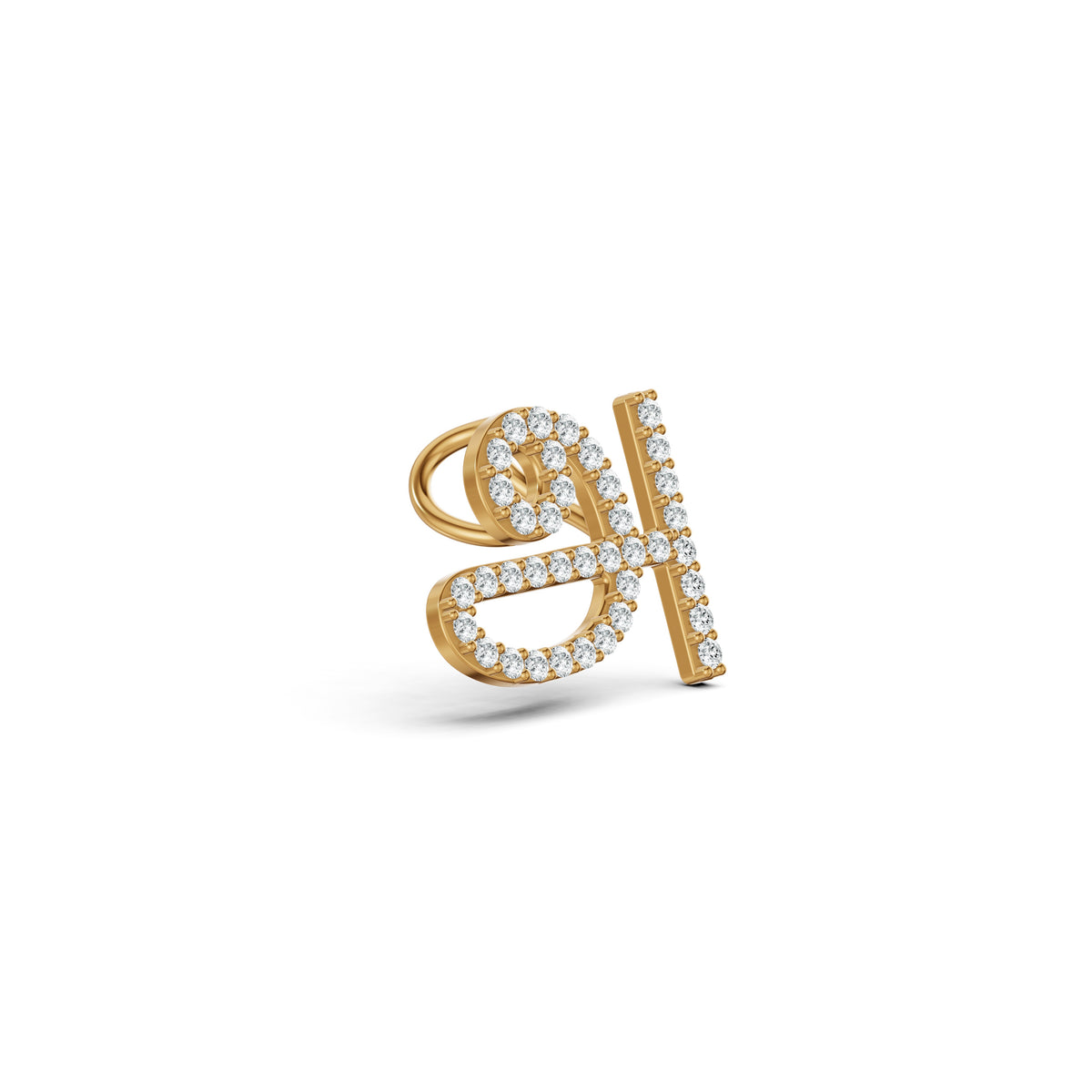 Tamil Initial Diamond Pendant