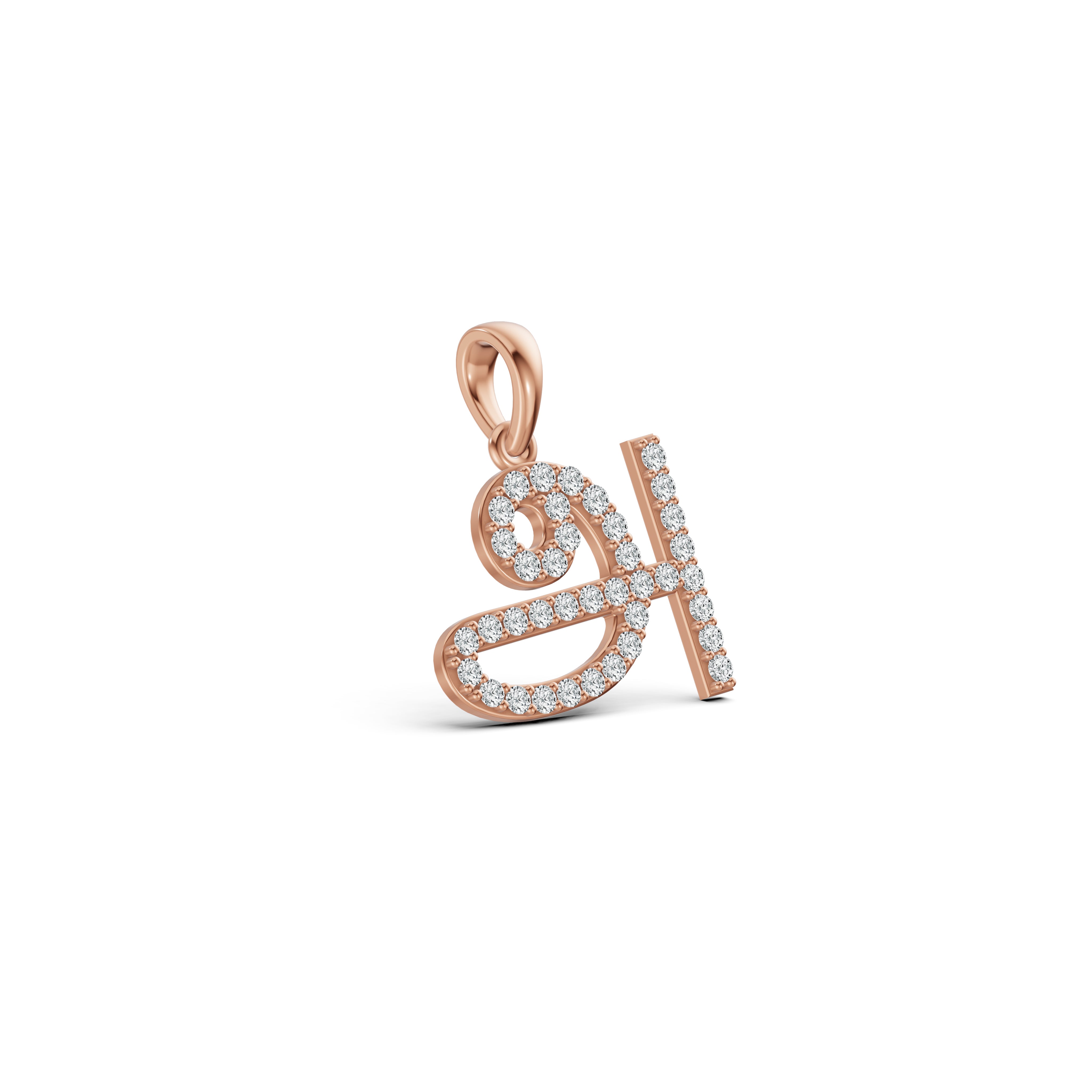 Tamil Initial Diamond Pendant