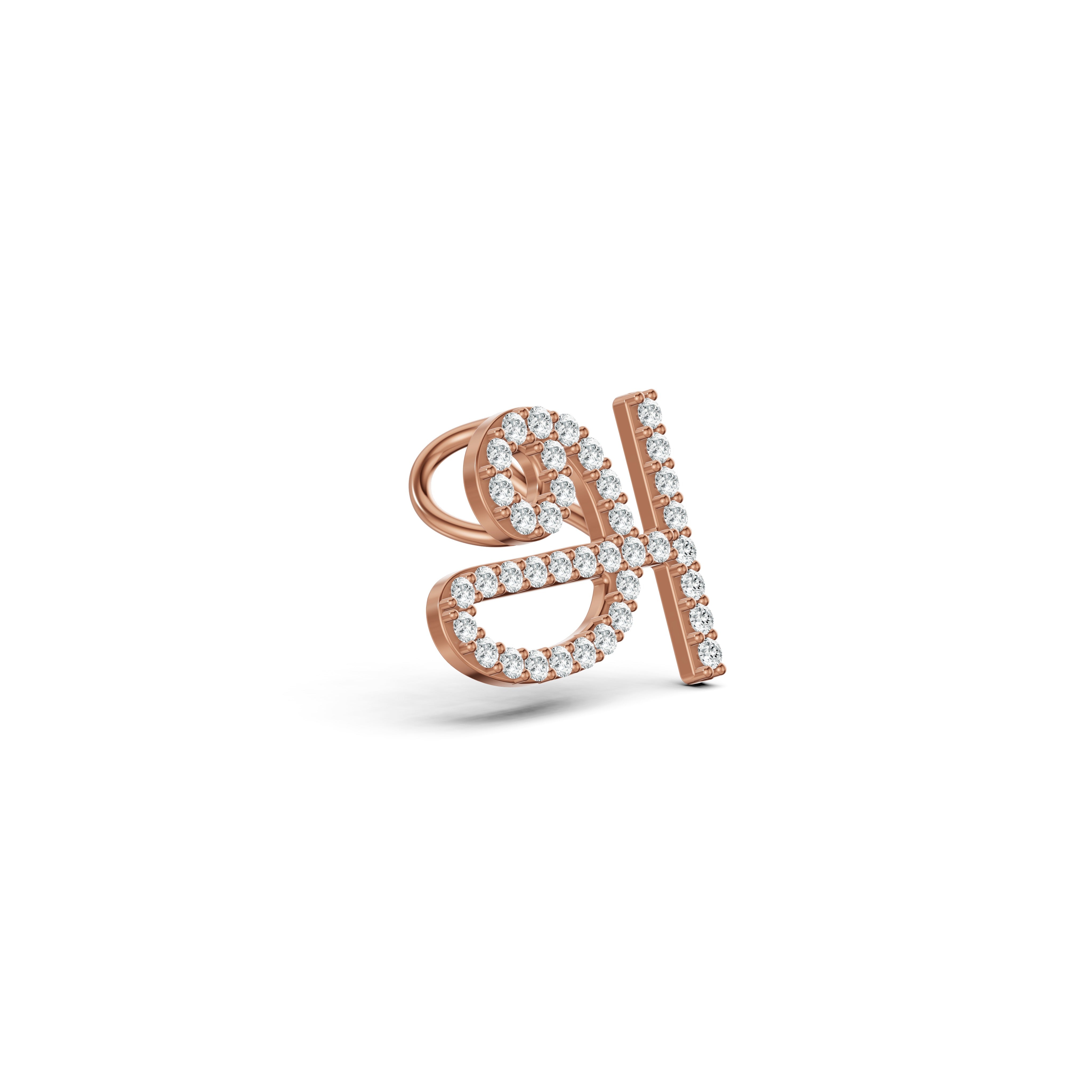 Tamil Initial Diamond Pendant