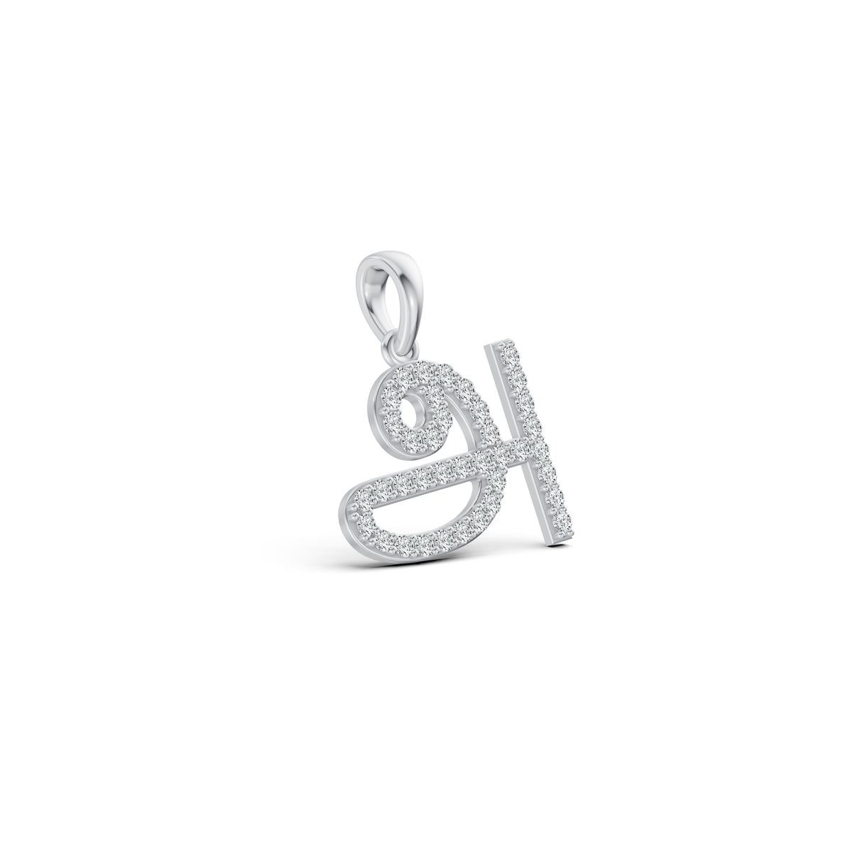 Tamil Initial Diamond Pendant