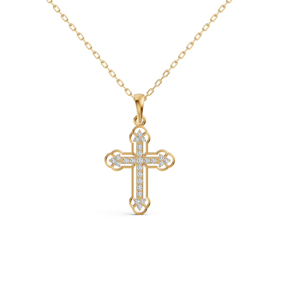 Evoking Faith Cross Diamond Pendant