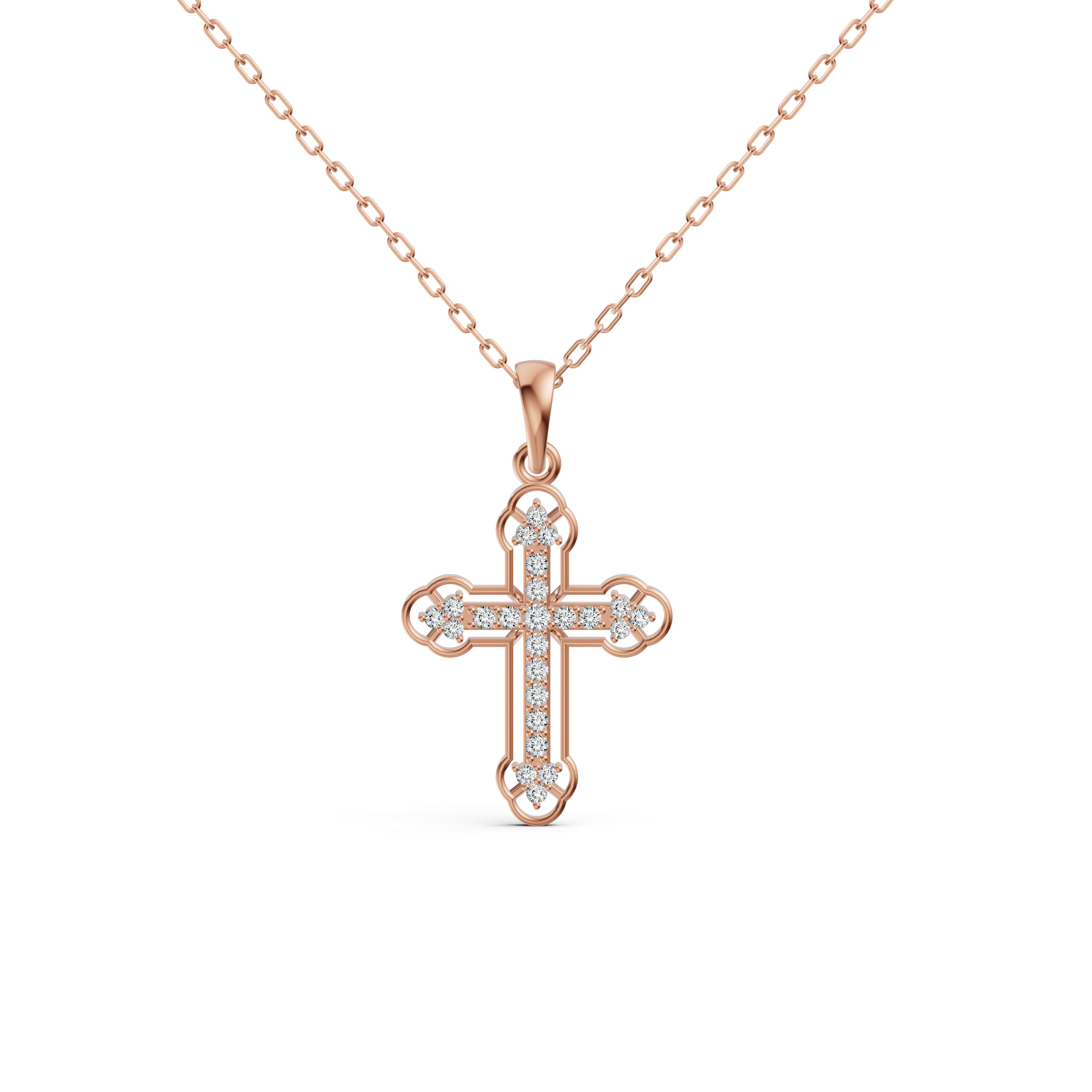 Evoking Faith Cross Diamond Pendant