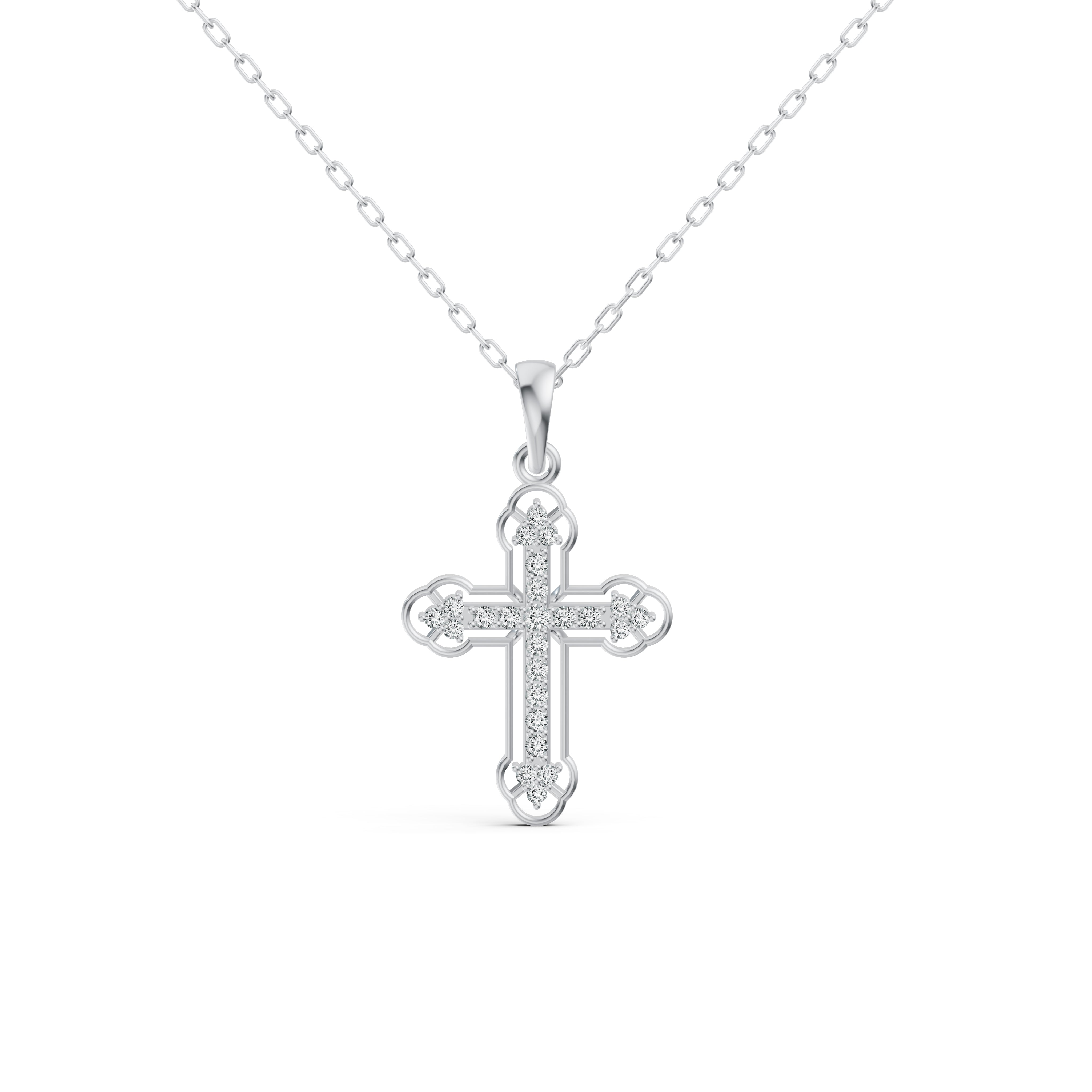 Evoking Faith Cross Diamond Pendant