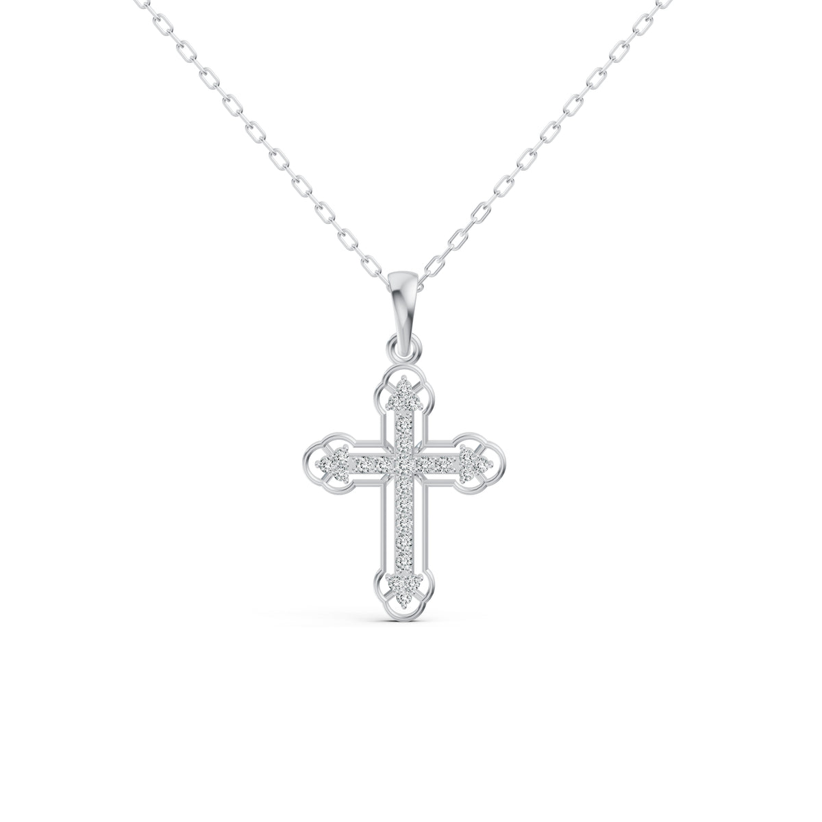 Evoking Faith Cross Diamond Pendant