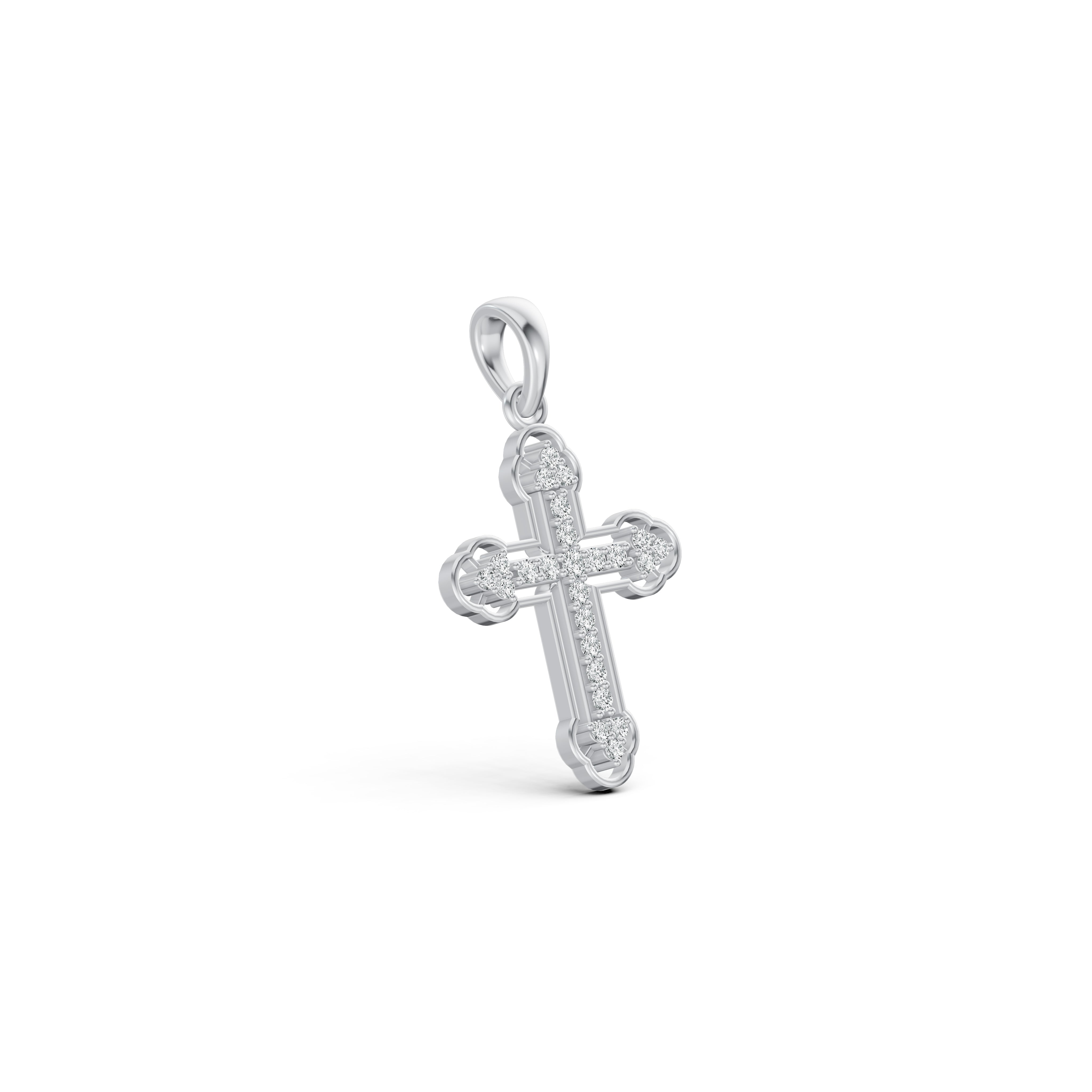 Evoking Faith Cross Diamond Pendant