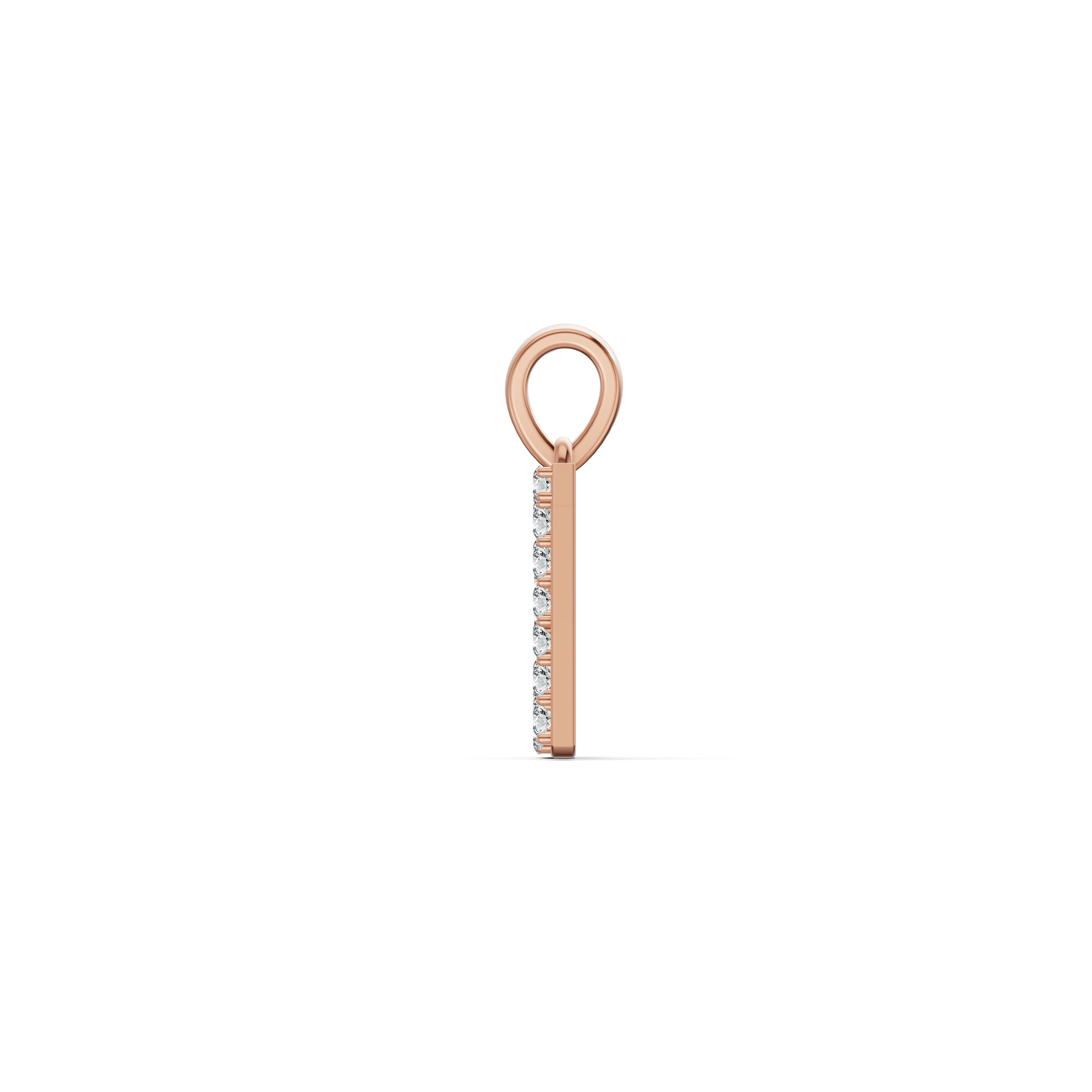 Hindi Initial Diamond Pendant