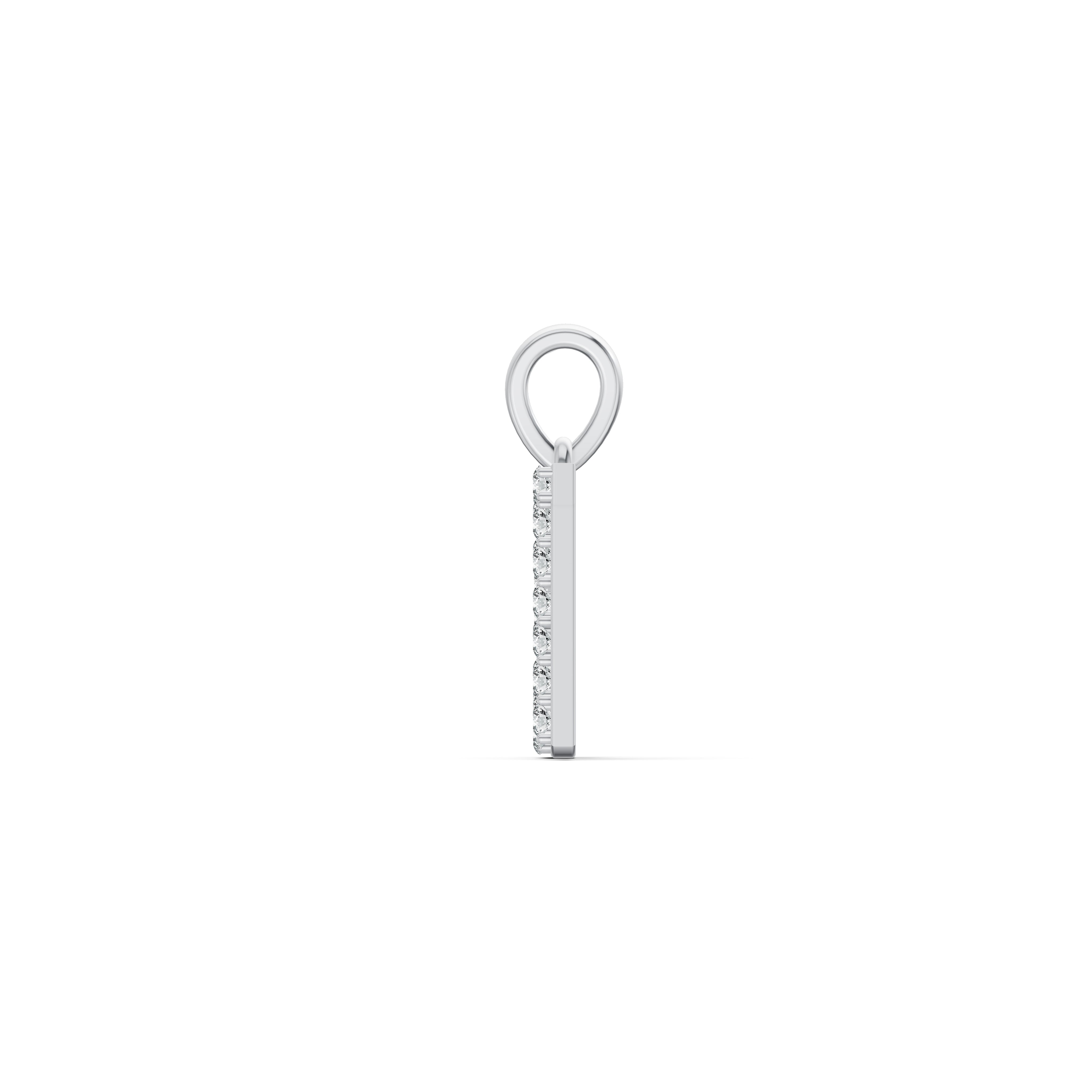 Hindi Initial Diamond Pendant