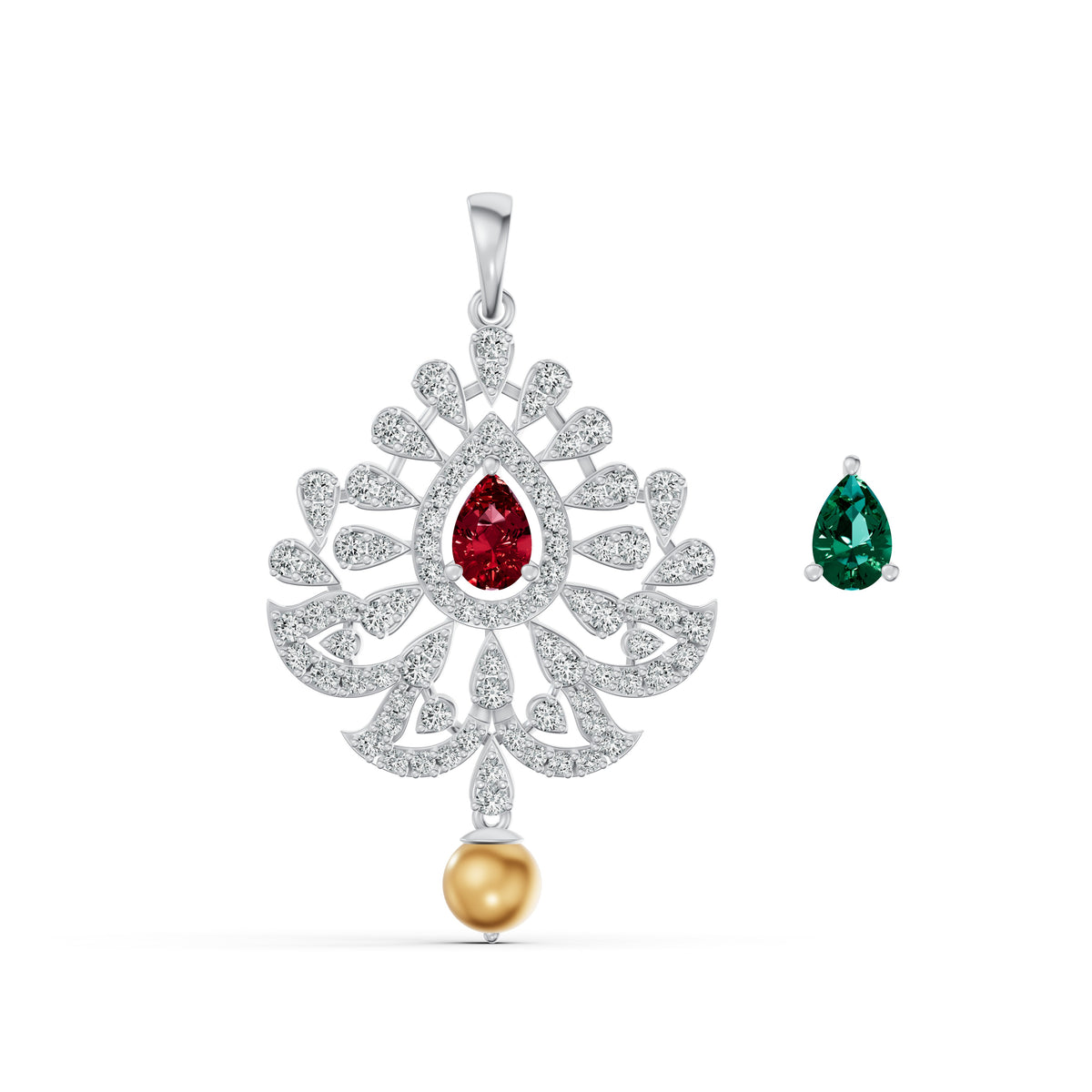 Sacred Diya Diamond Pendant