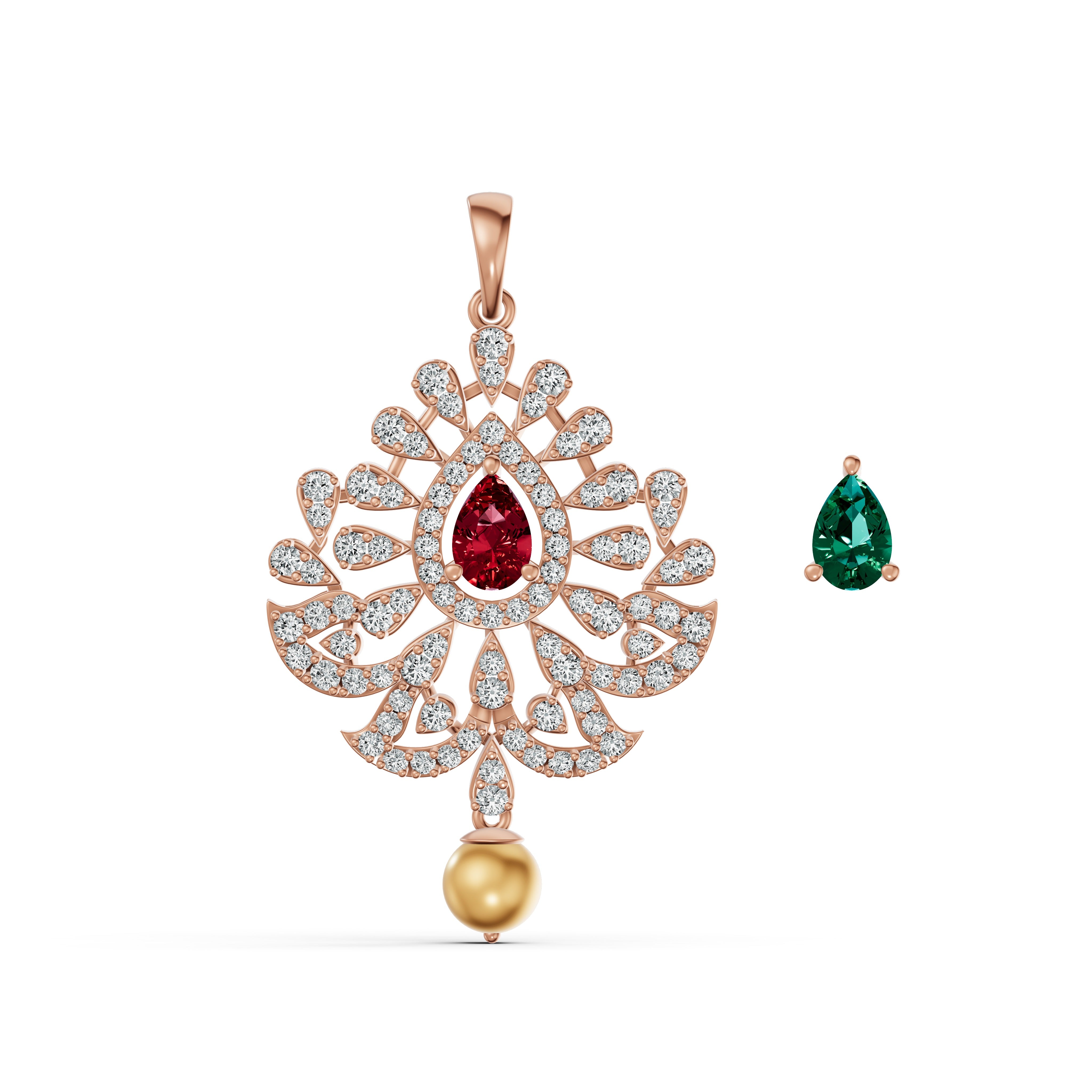 Sacred Diya Diamond Pendant