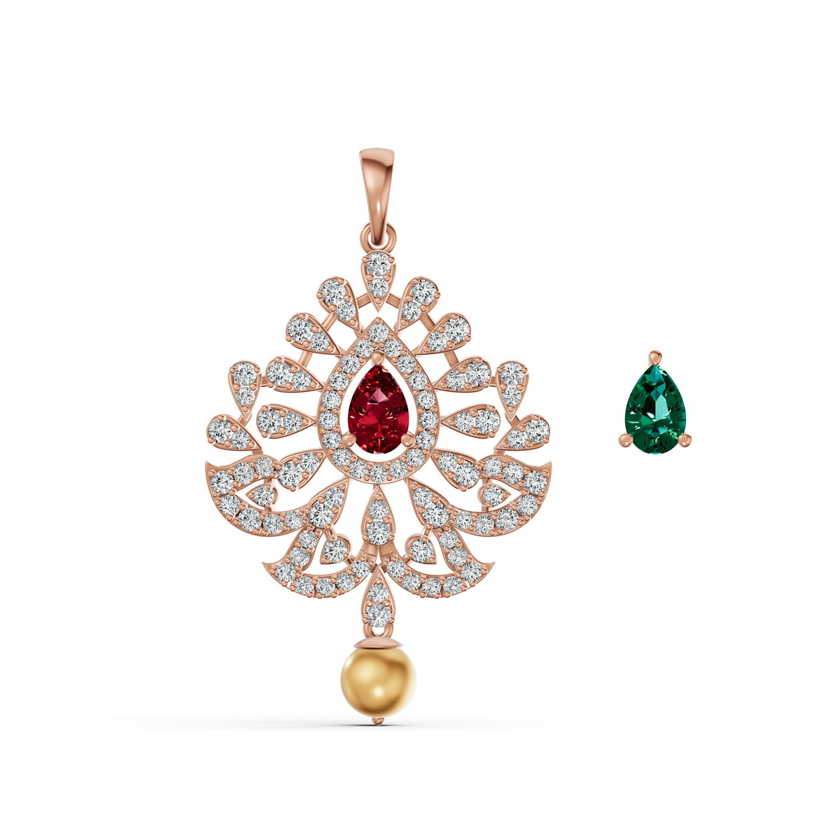 Sacred Diya Diamond Pendant