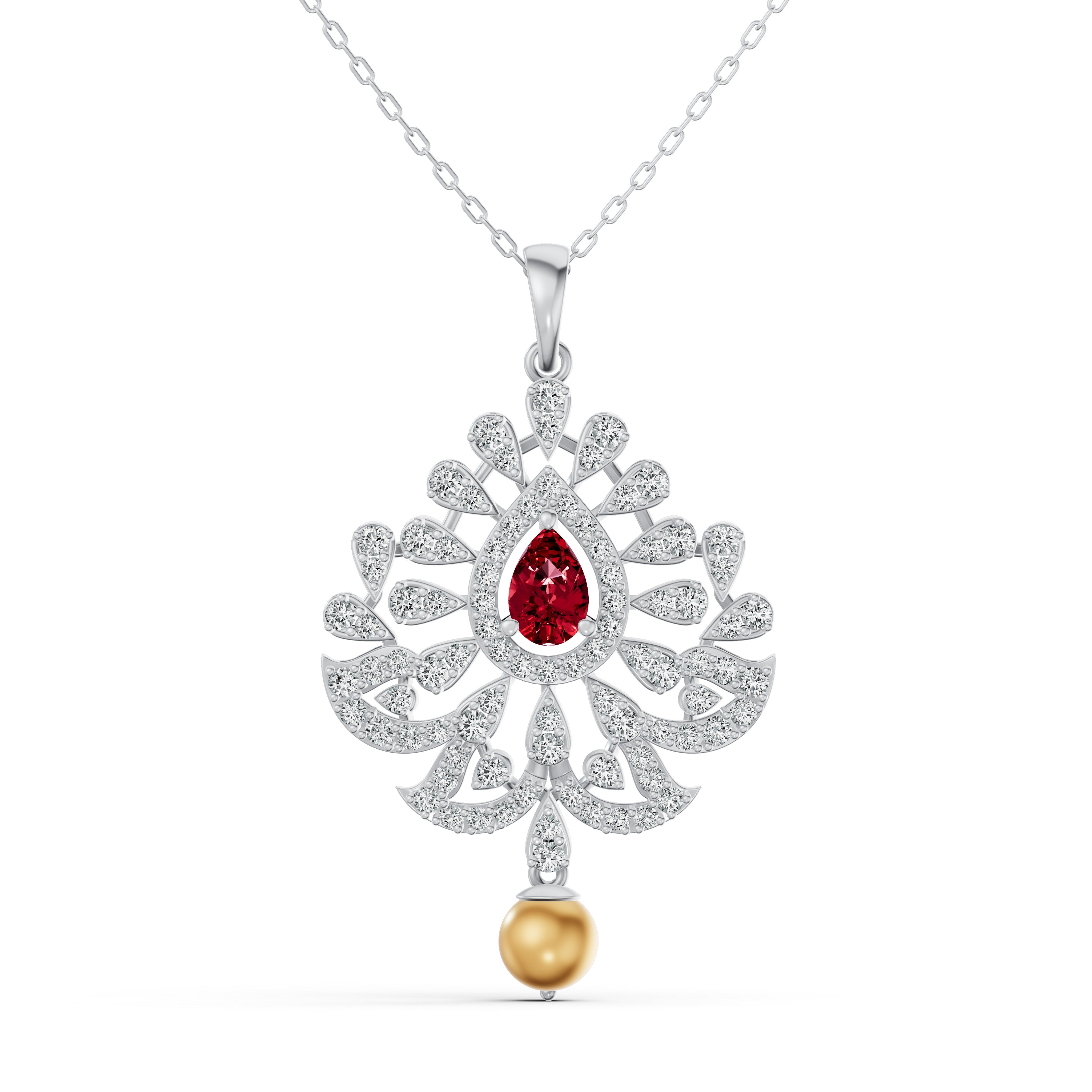 Sacred Diya Diamond Pendant