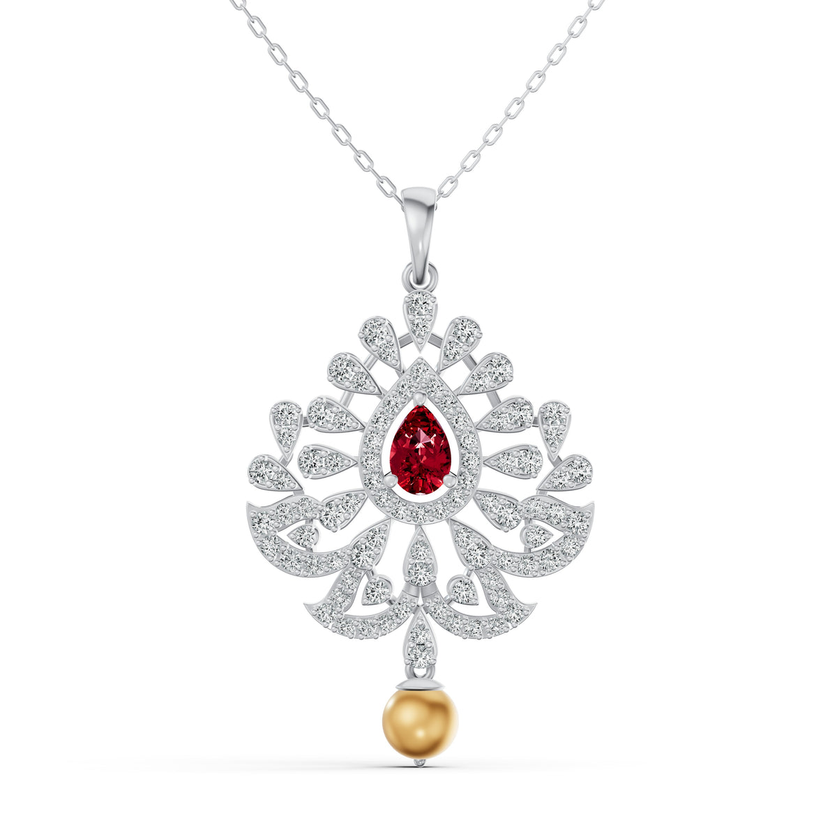 Sacred Diya Diamond Pendant
