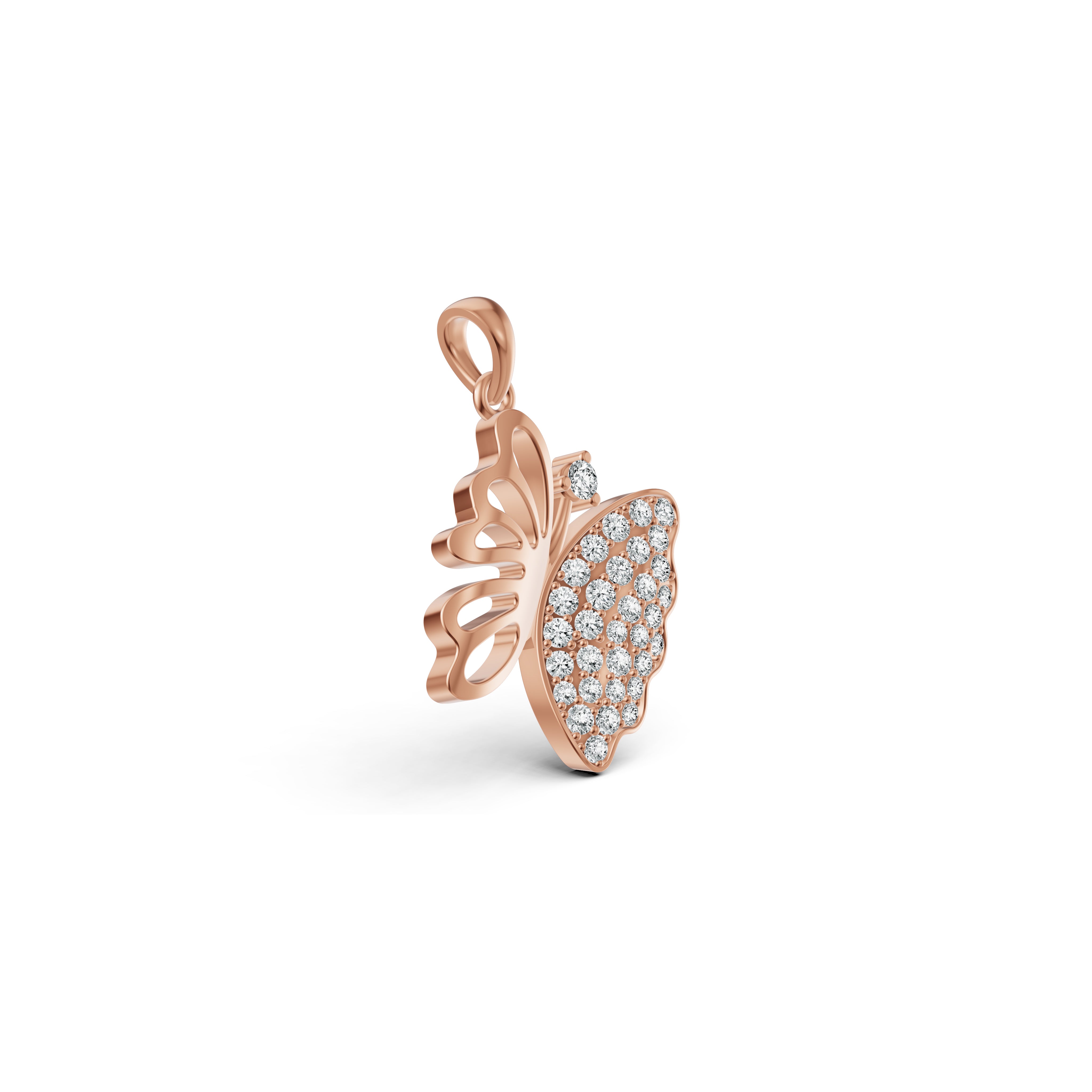 Open Butterfly Diamond Pendant