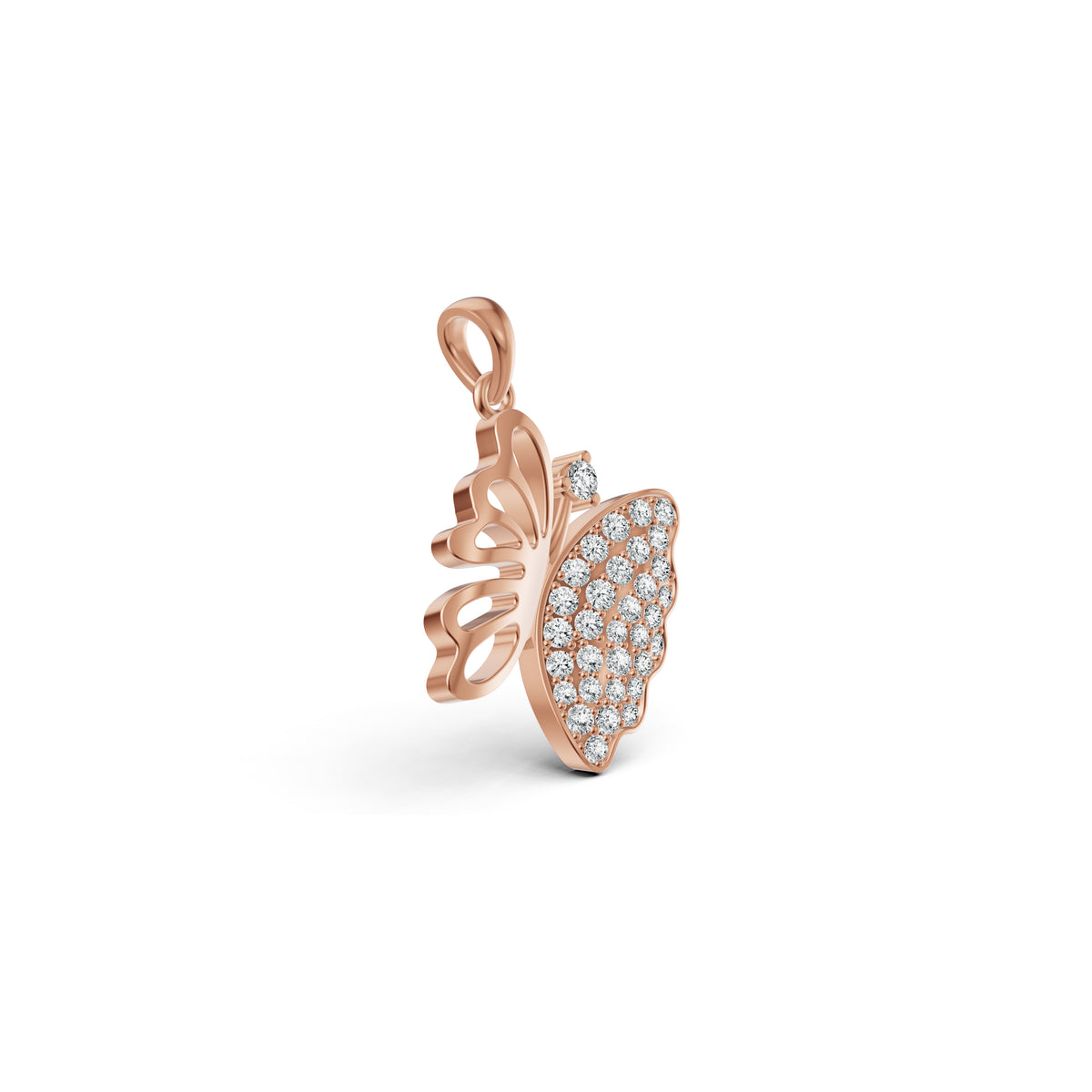 Open Butterfly Diamond Pendant