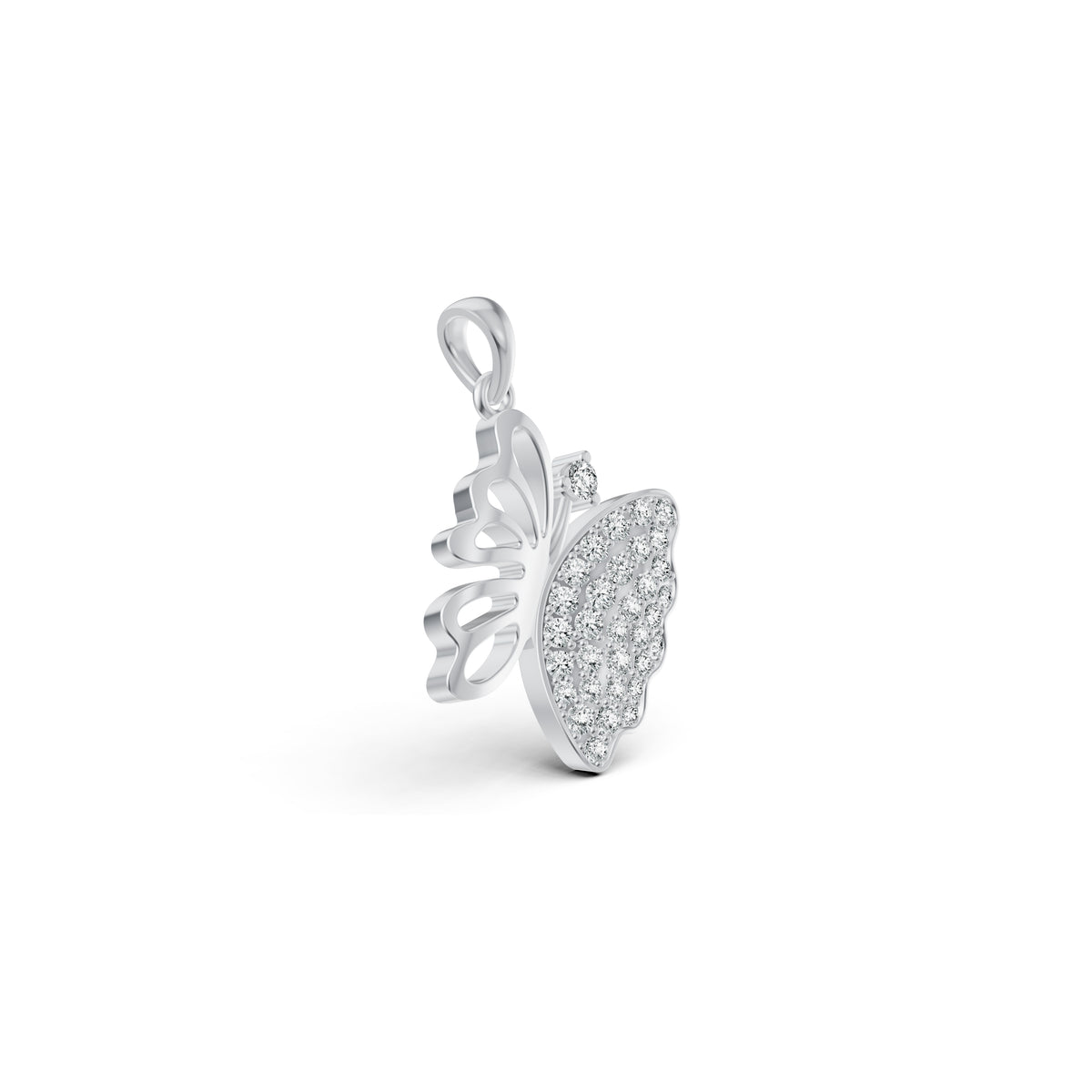 Open Butterfly Diamond Pendant