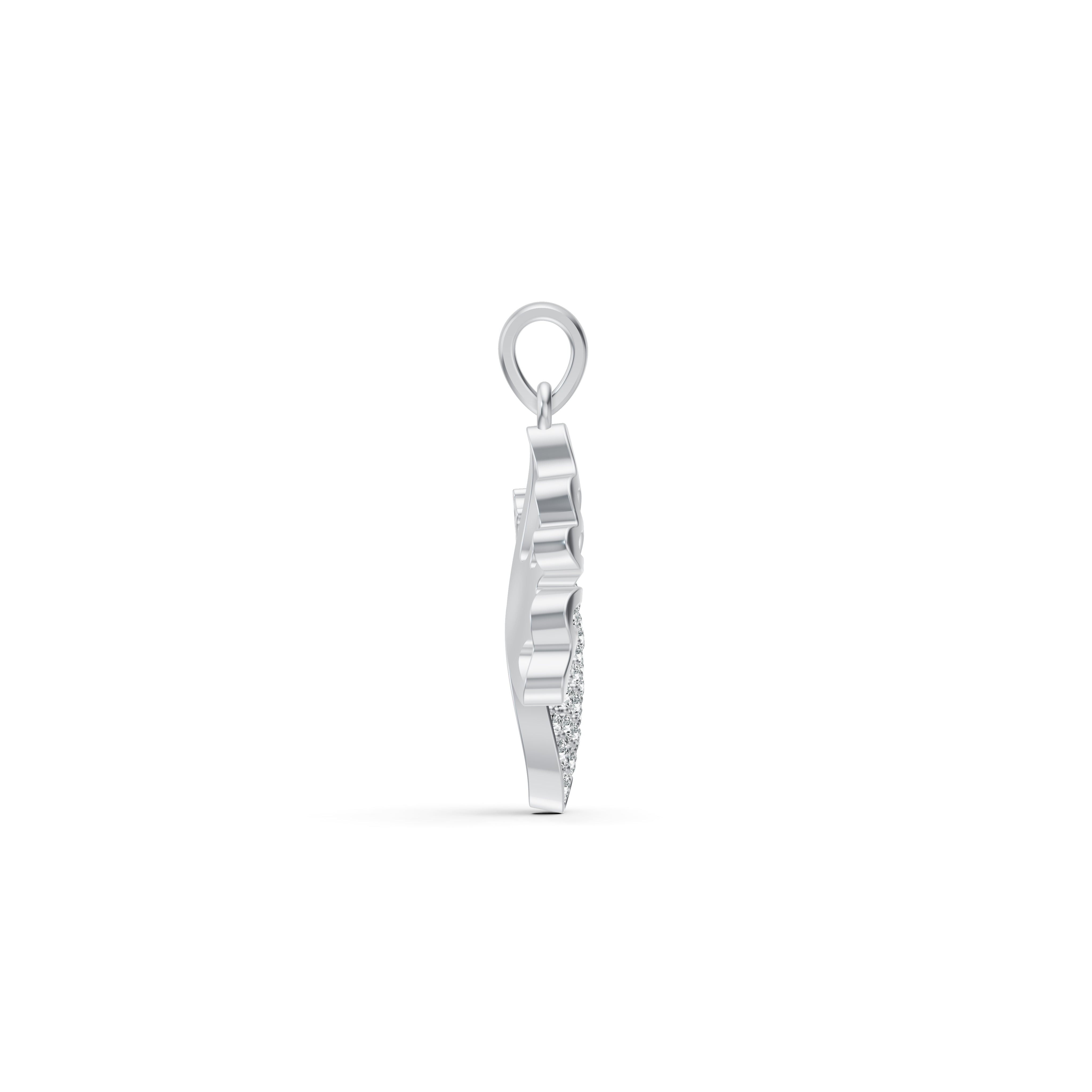 Open Butterfly Diamond Pendant