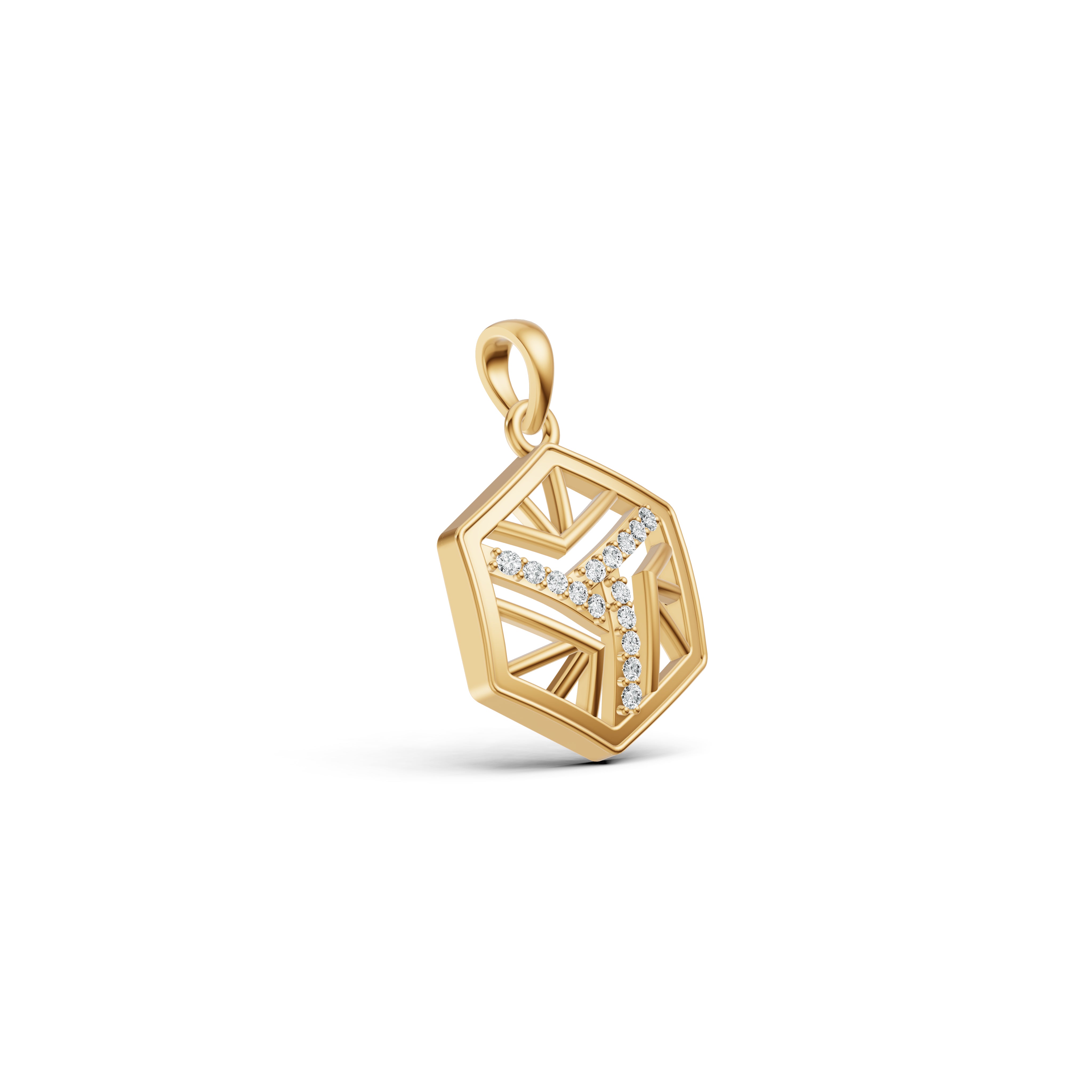 Geometric Diamond Pendant