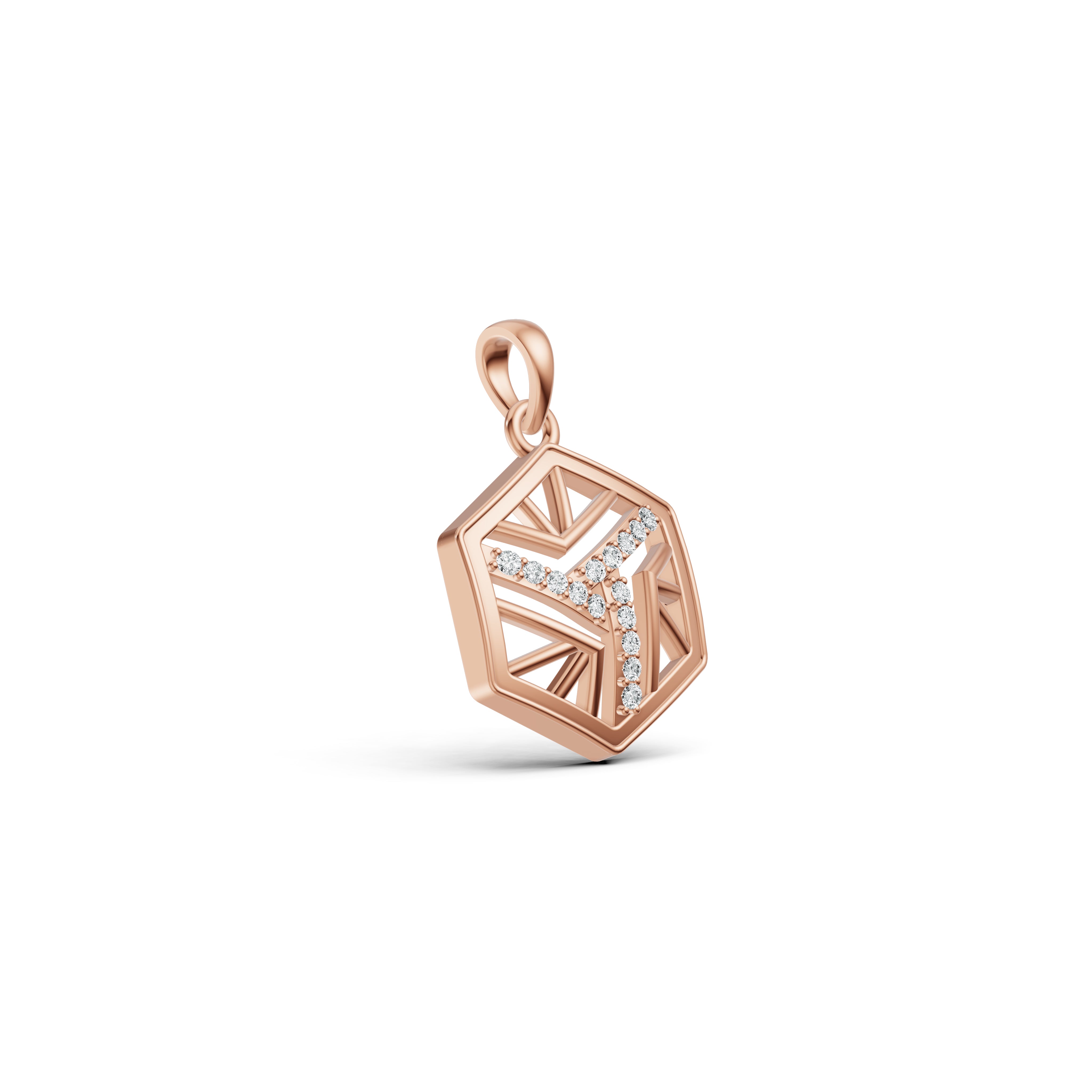 Geometric Diamond Pendant