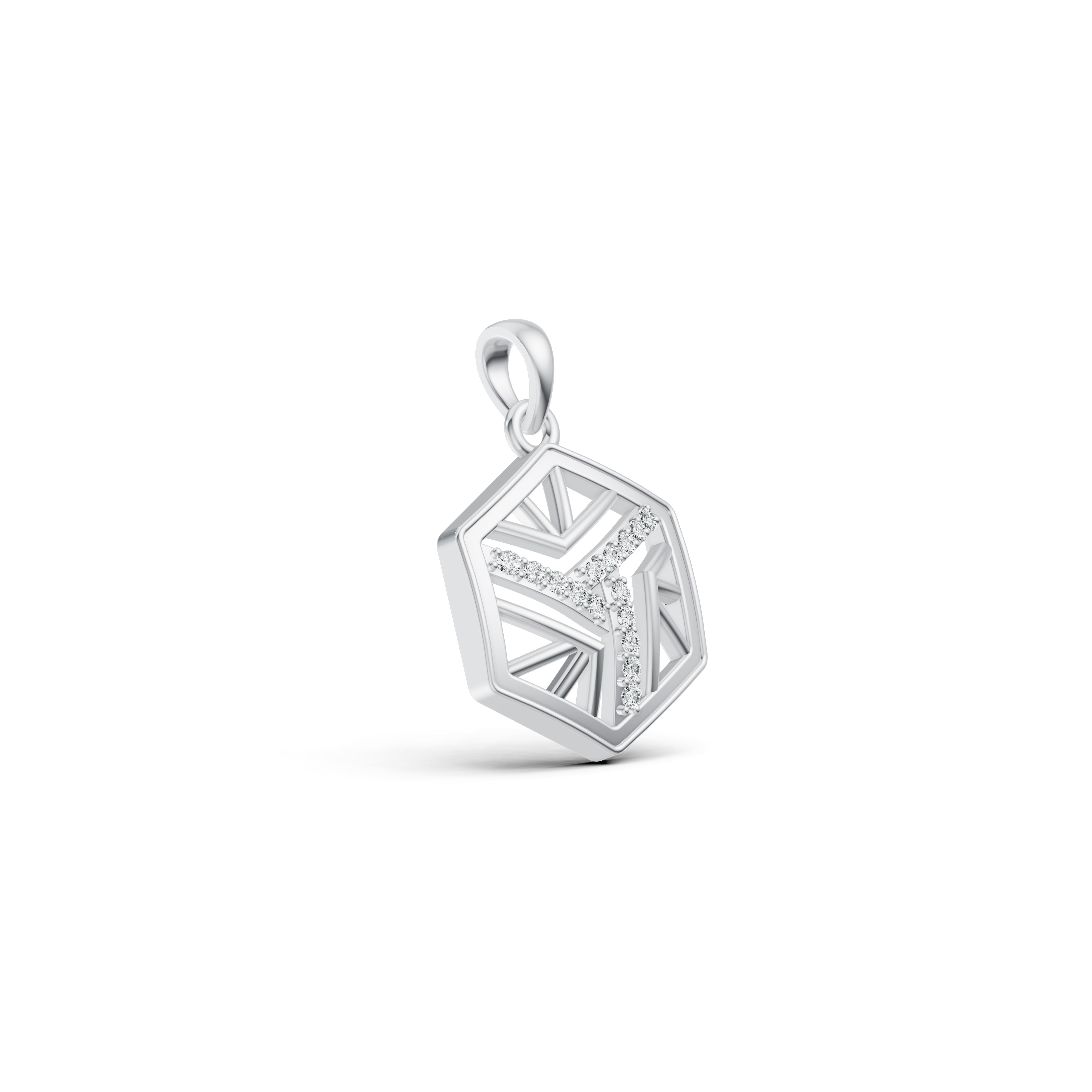 Geometric Diamond Pendant