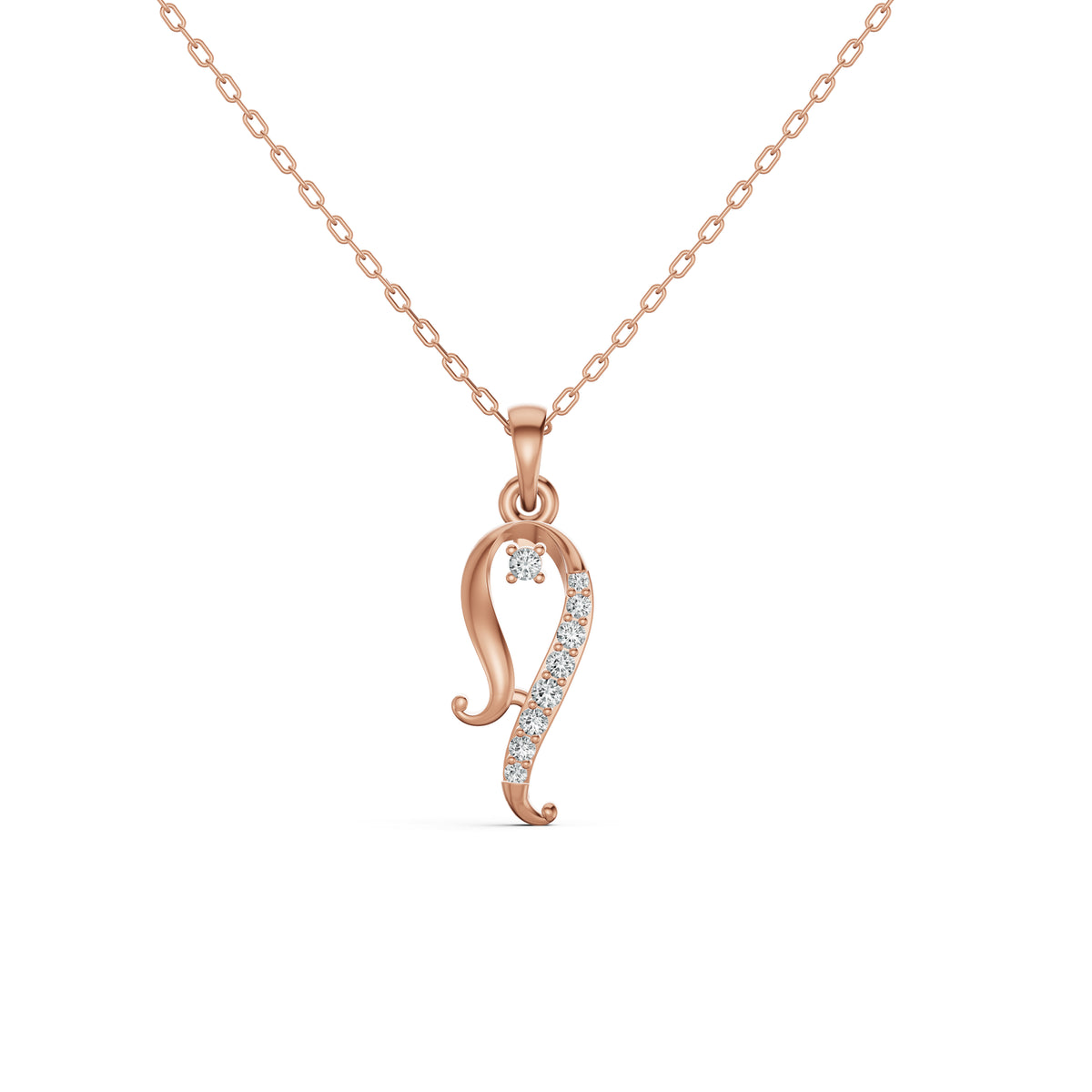 Grace Curve Diamond Pendant