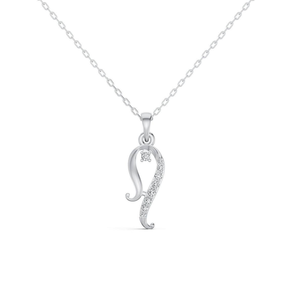 Grace Curve Diamond Pendant