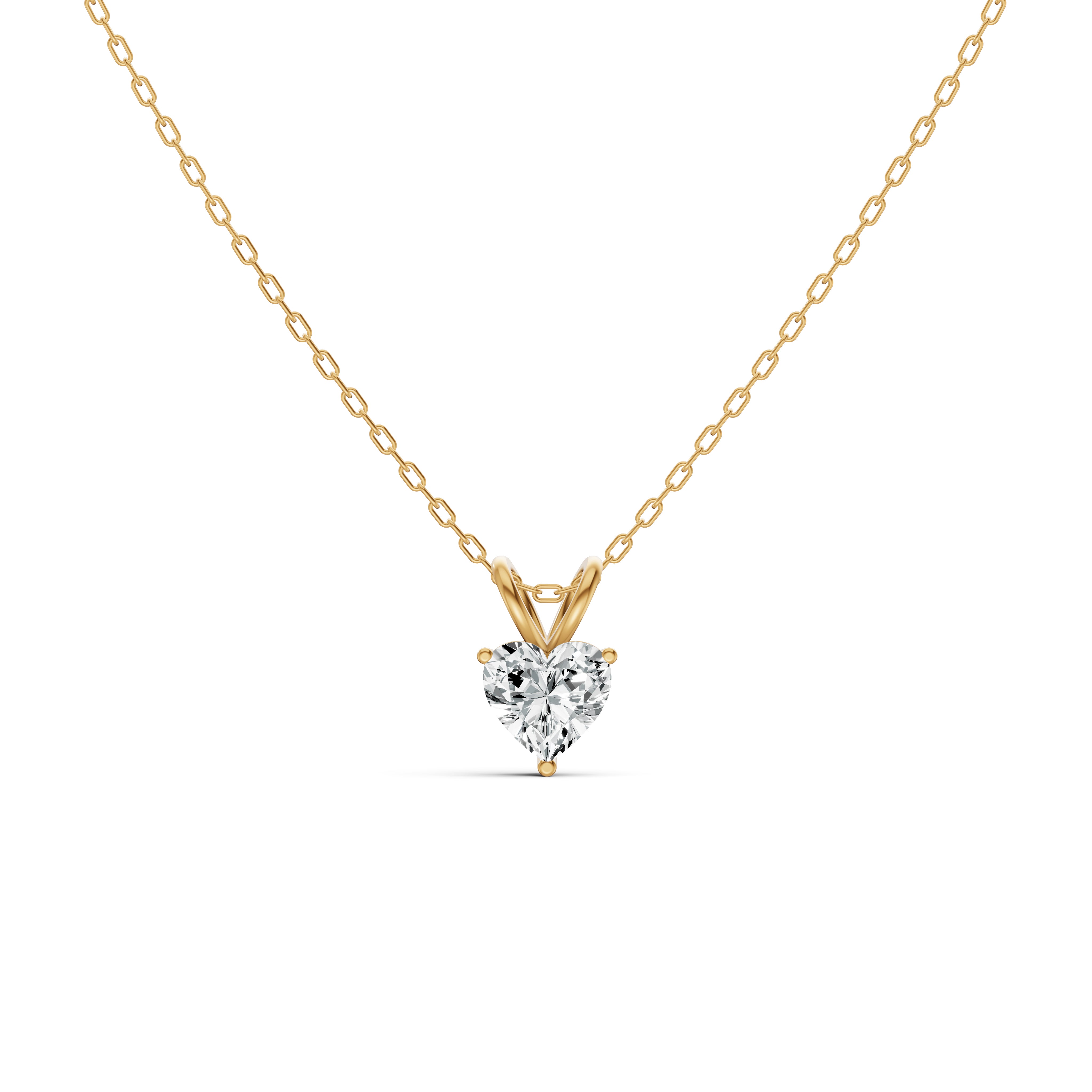 Heart Solitaire Diamond Pendant