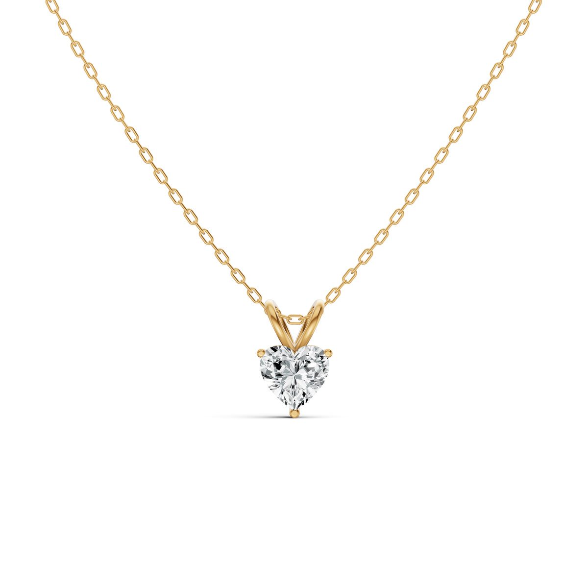 Heart Solitaire Diamond Pendant