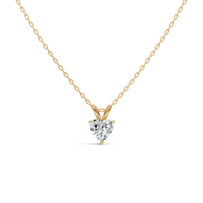 Heart Solitaire Diamond Pendant