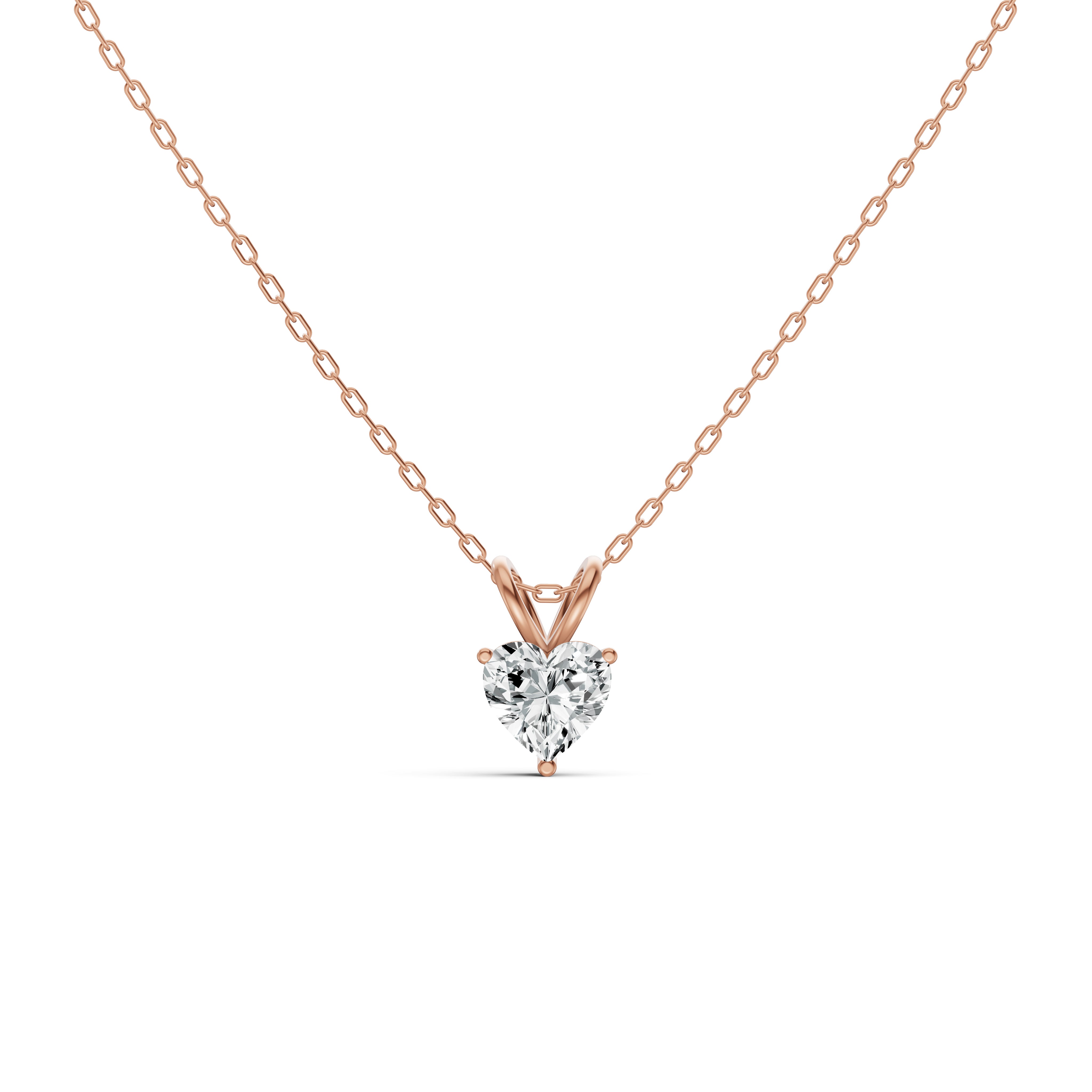 Heart Solitaire Diamond Pendant