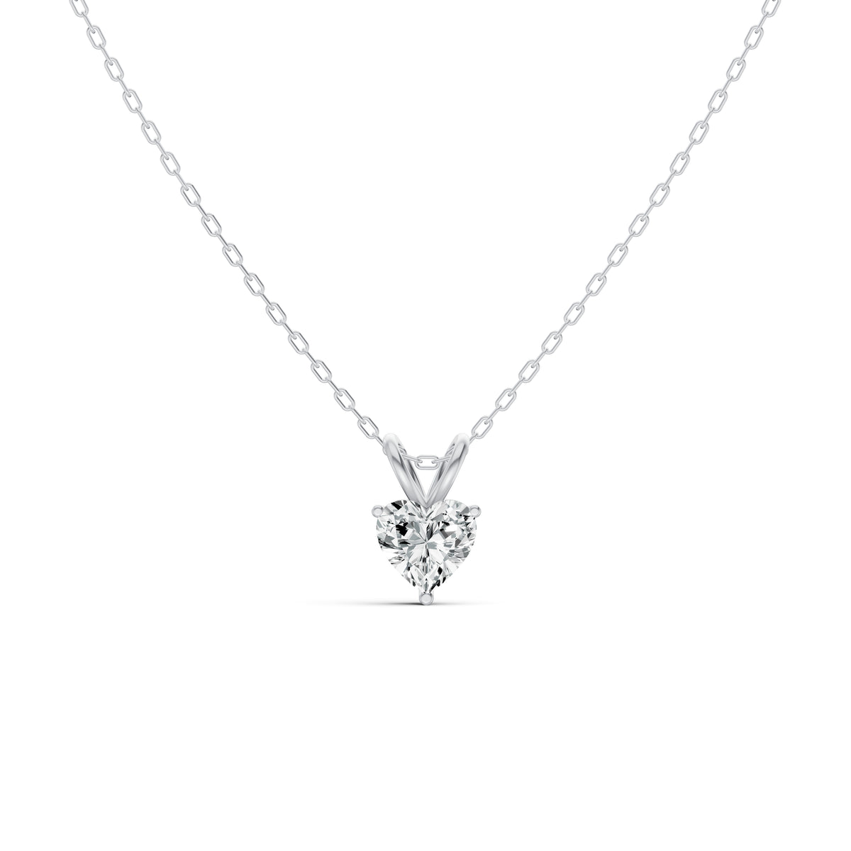 Heart Solitaire Diamond Pendant