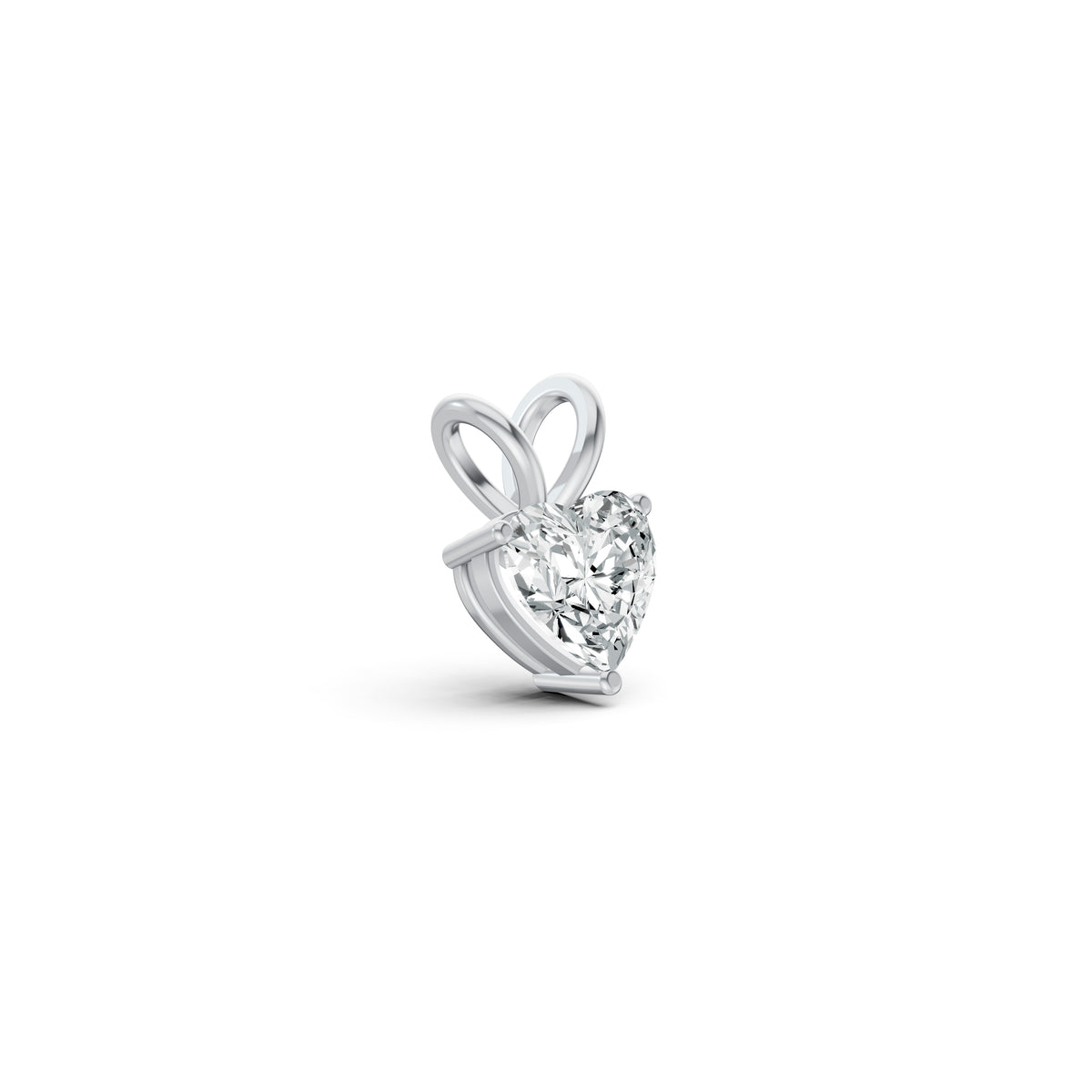 Heart Solitaire Diamond Pendant