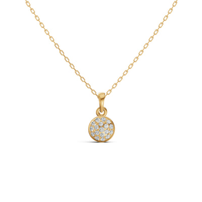 Classic Round Cluster Diamond Pendant