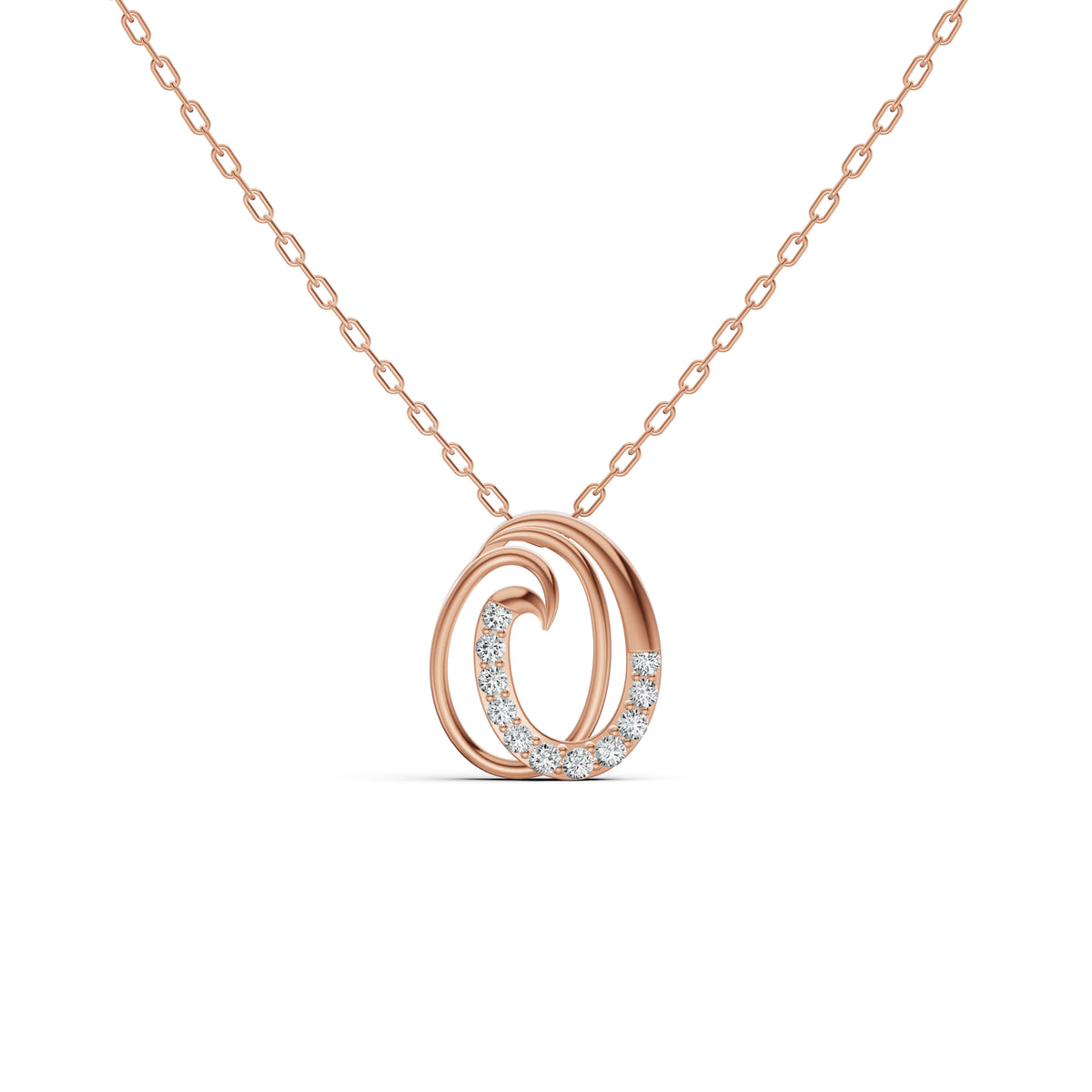 Ocean Wave Diamond Pendant