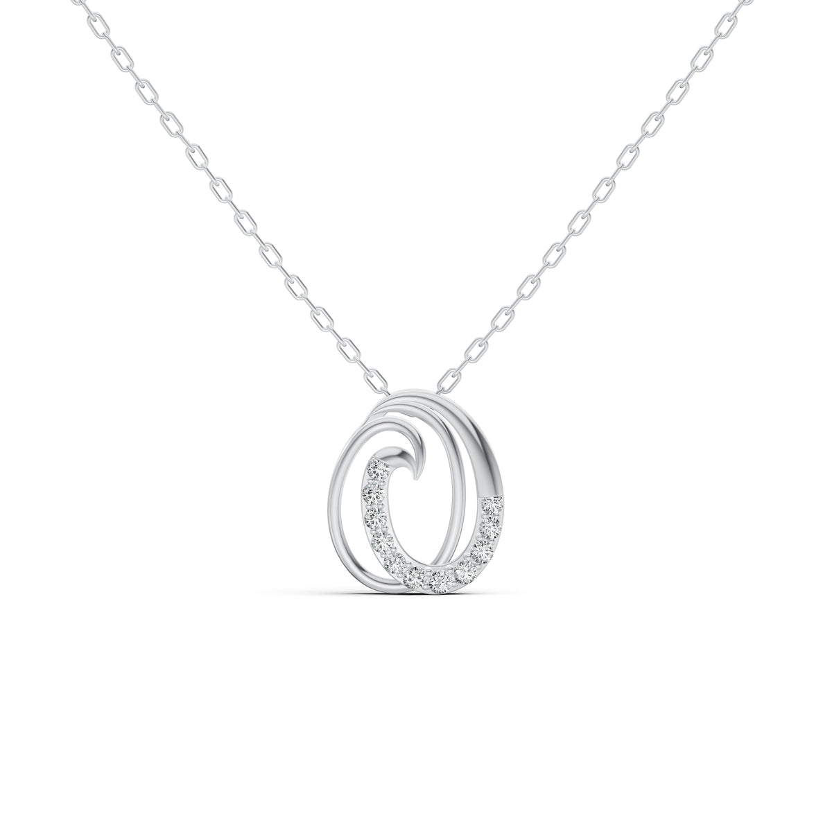 Ocean Wave Diamond Pendant