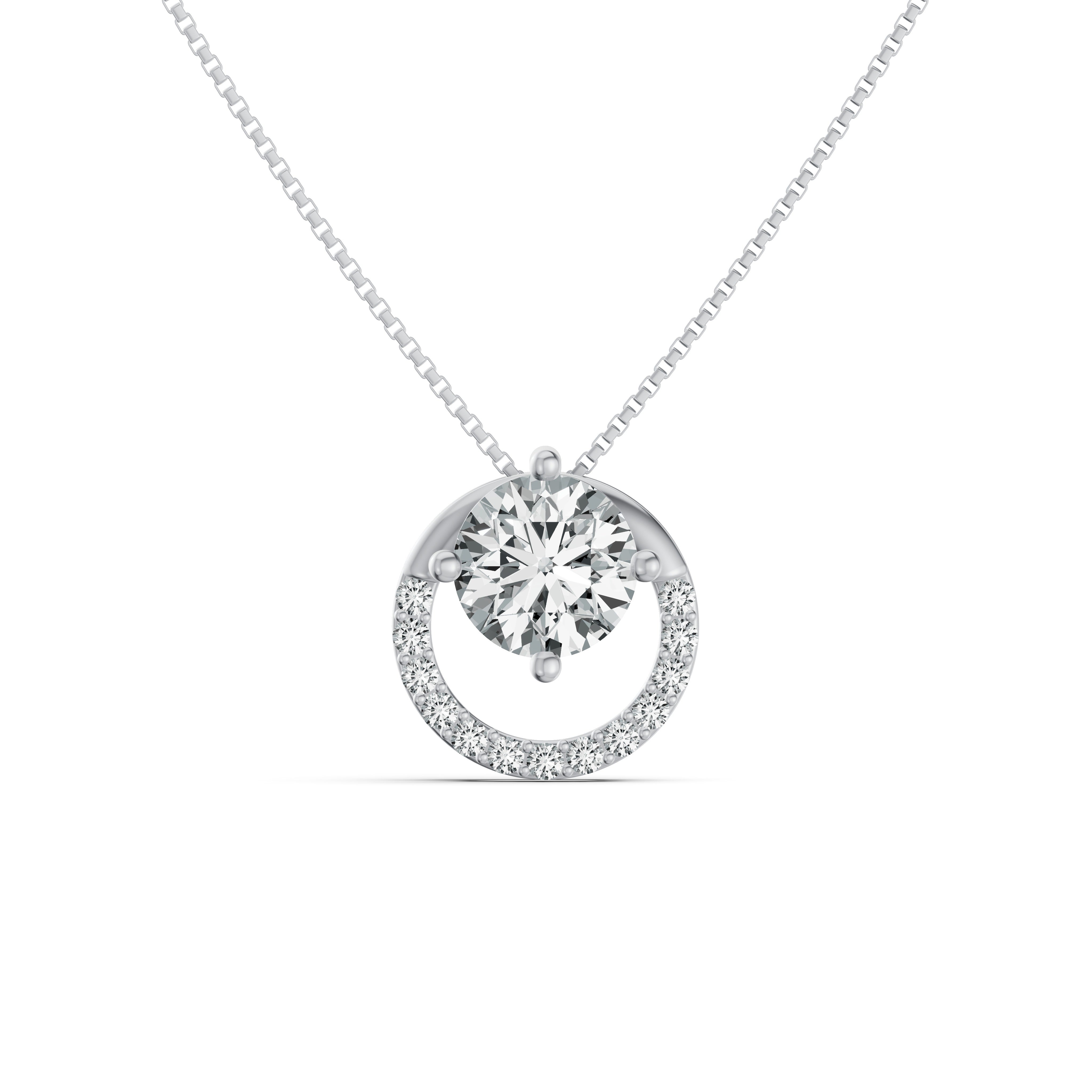 Imperial Halo Solitaire Diamond Chain