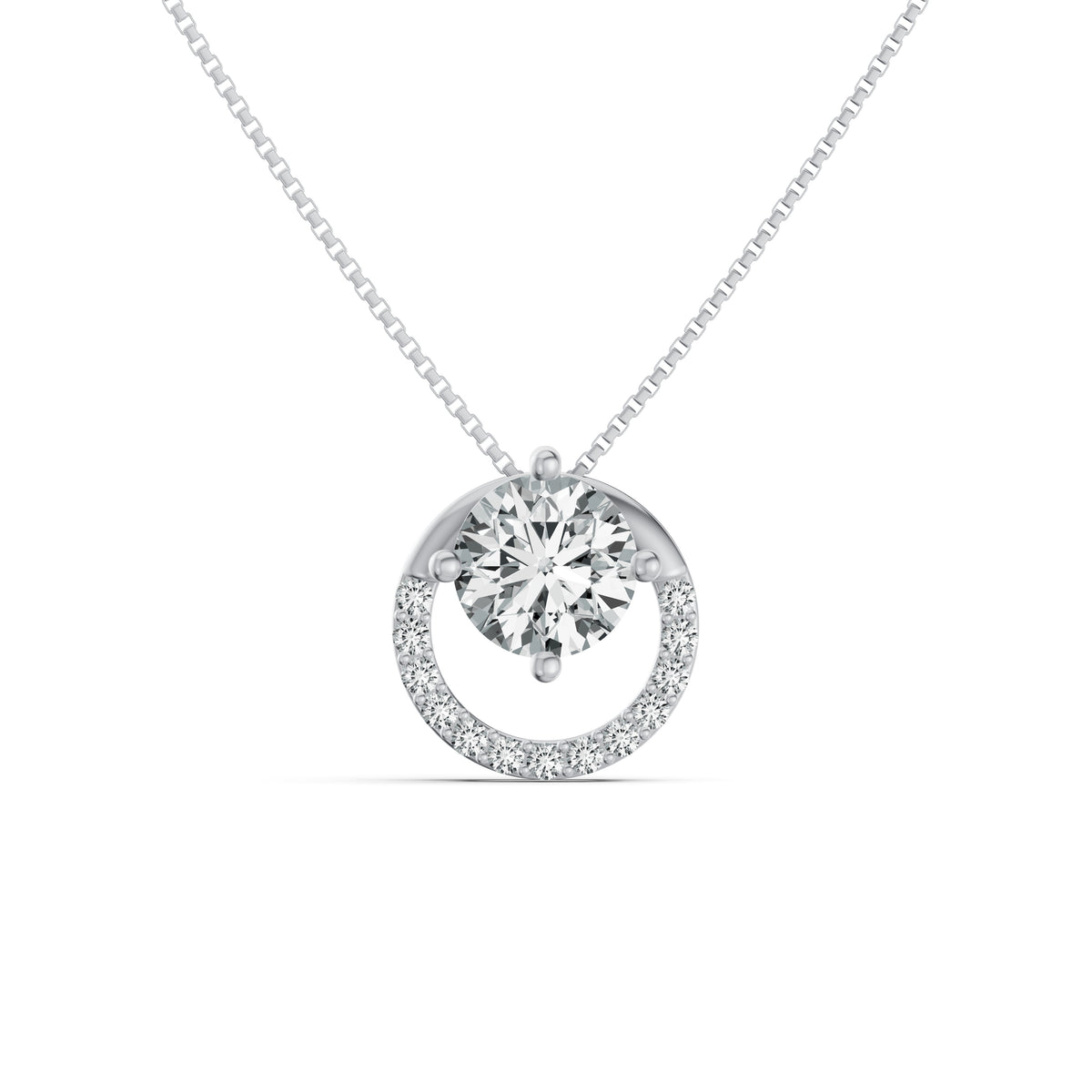 Imperial Halo Solitaire Diamond Chain