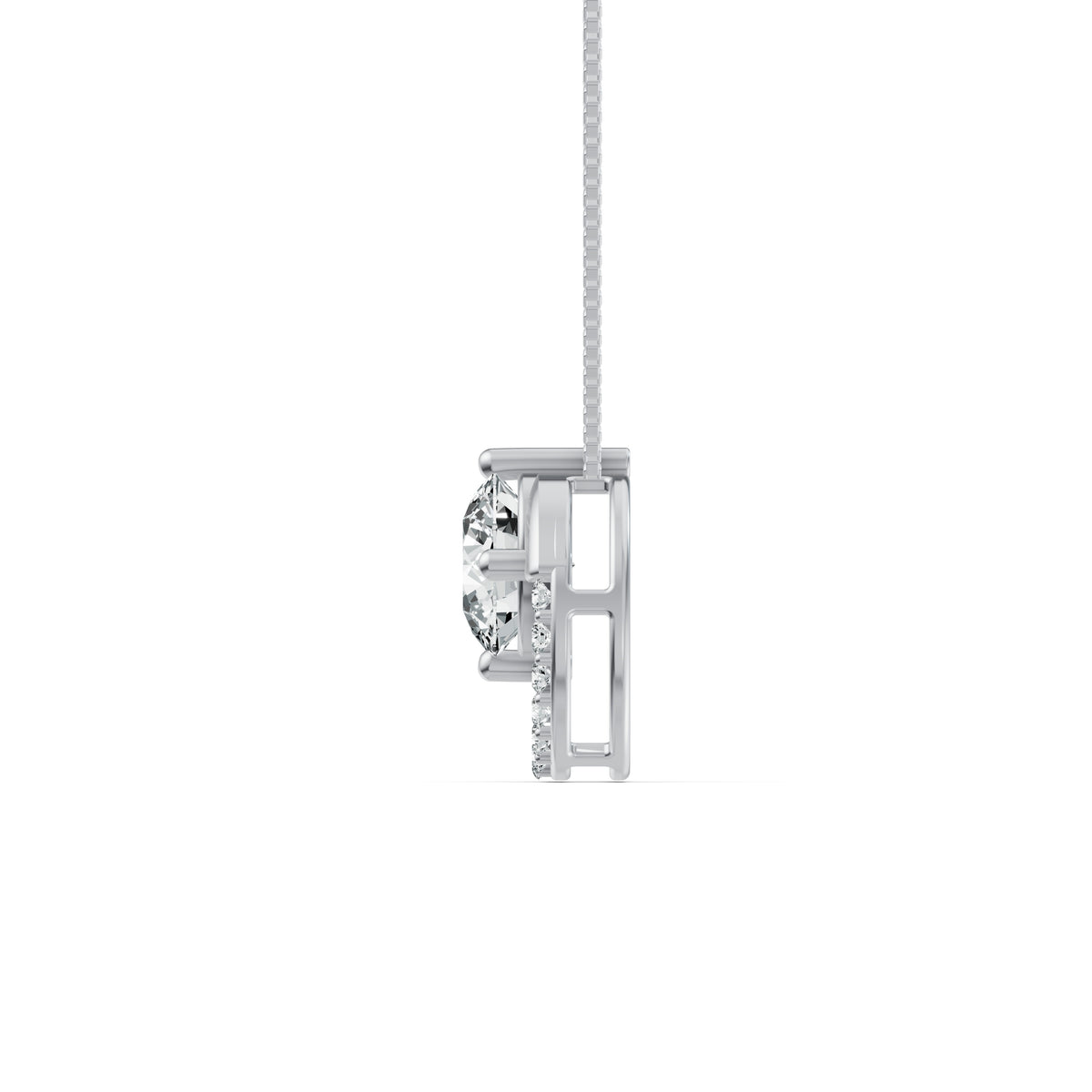 Imperial Halo Solitaire Diamond Chain