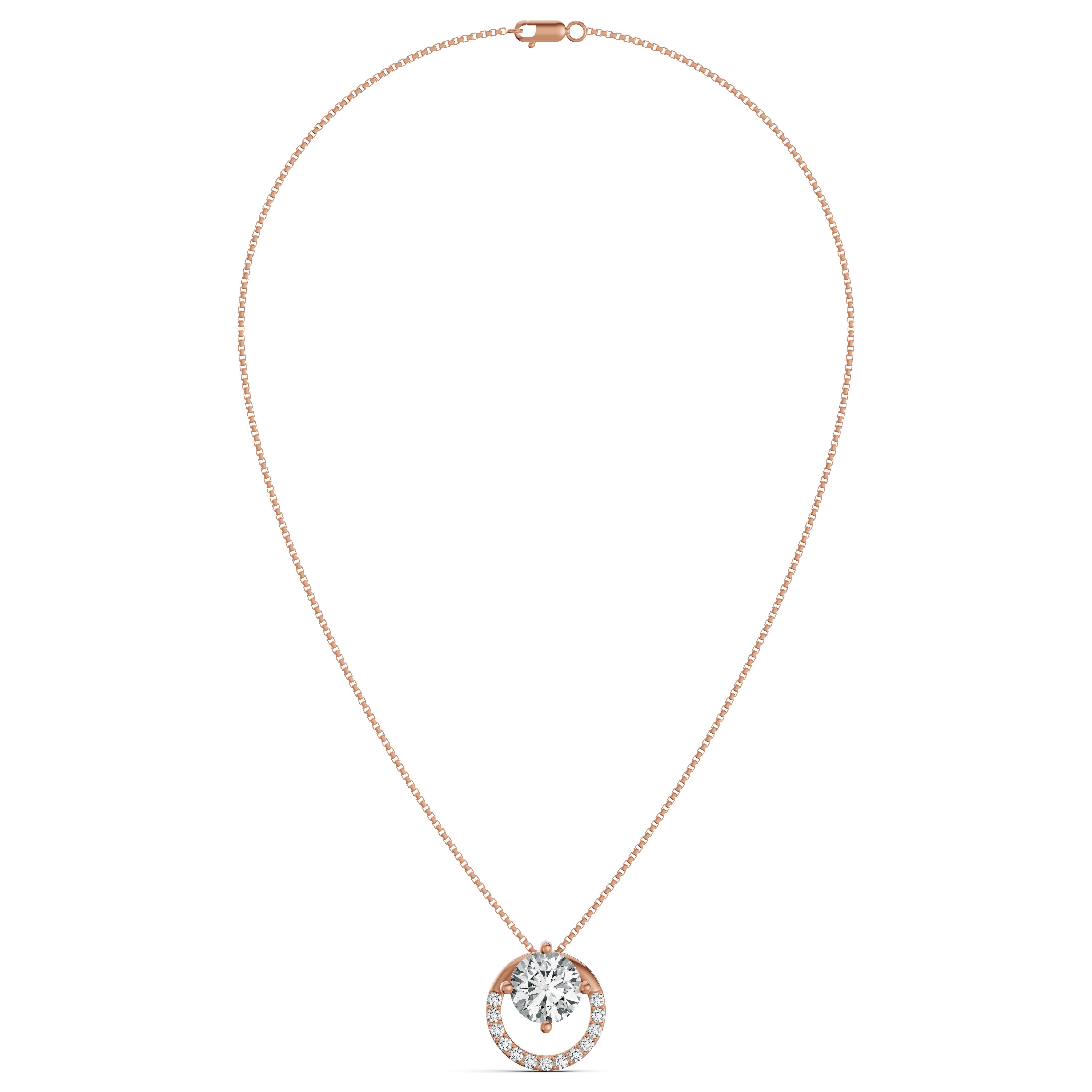 Imperial Halo Solitaire Diamond Chain