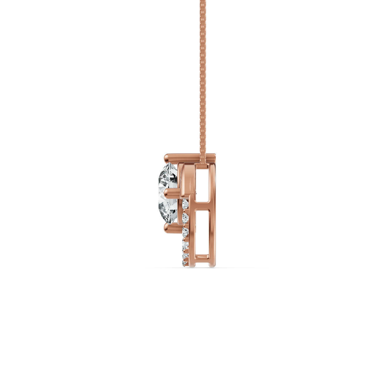 Imperial Halo Solitaire Diamond Chain