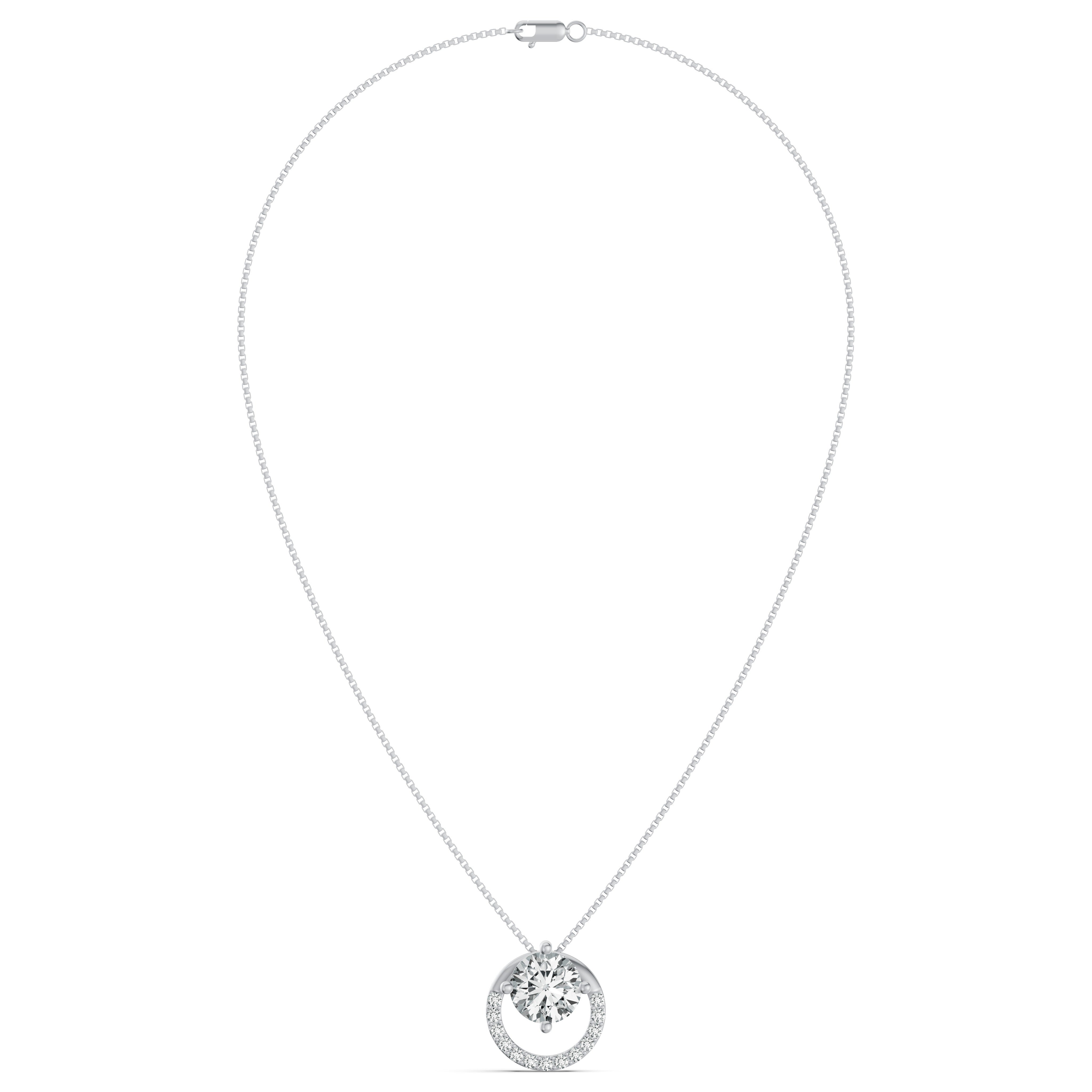 Imperial Halo Solitaire Diamond Chain