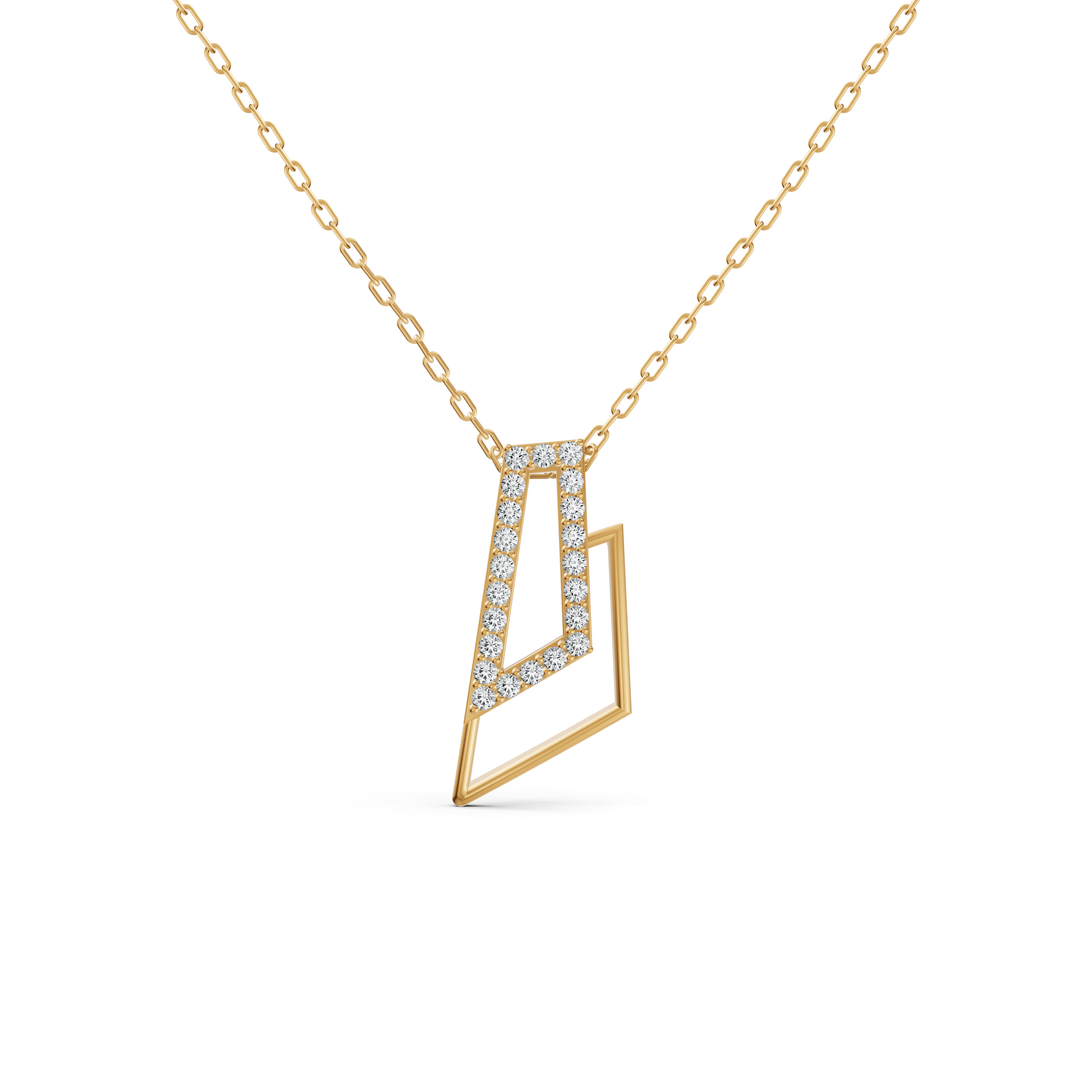 Geo Frame Diamond Pendant