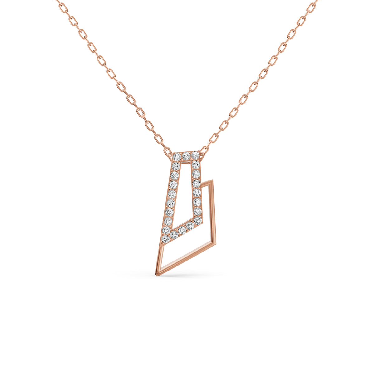 Geo Frame Diamond Pendant