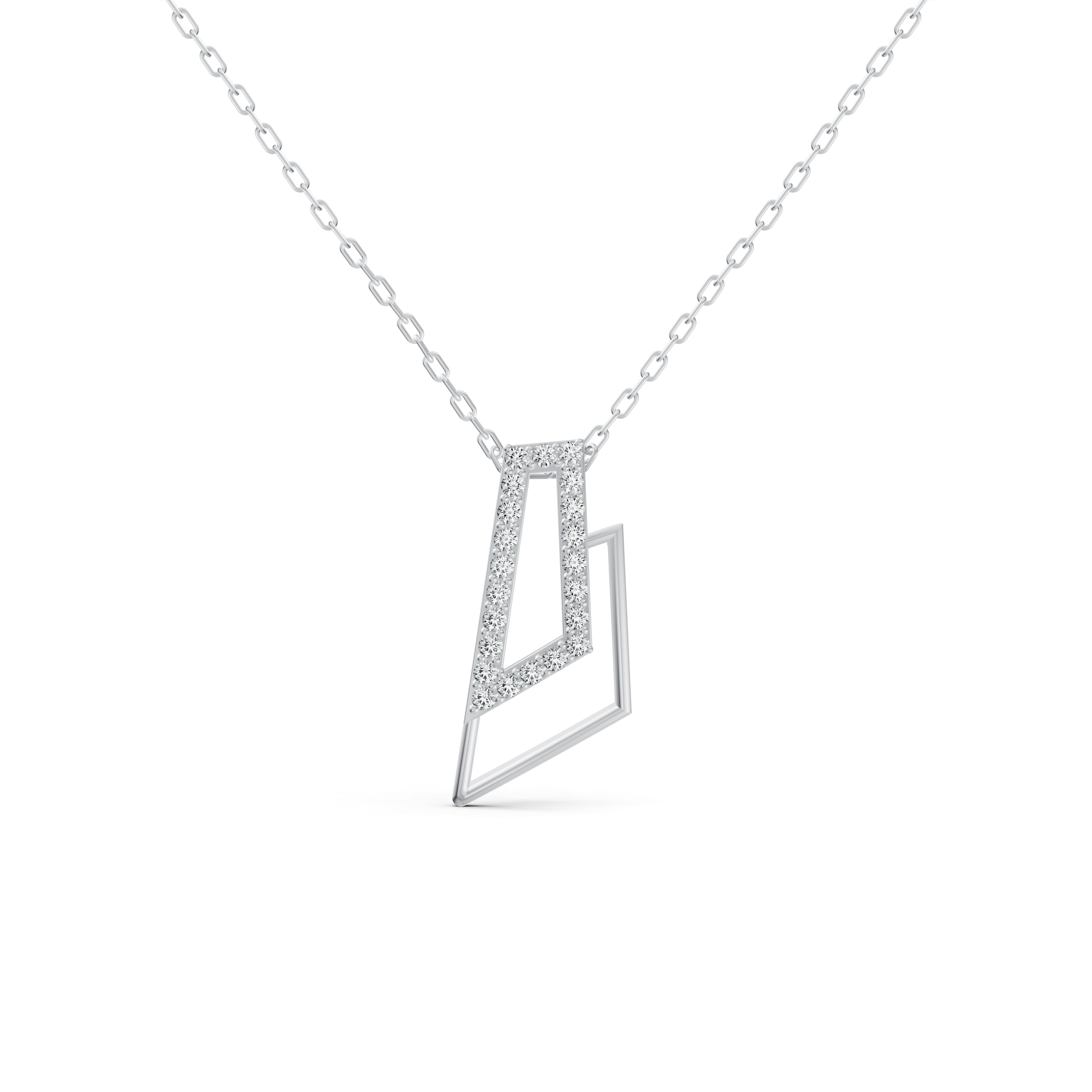 Geo Frame Diamond Pendant