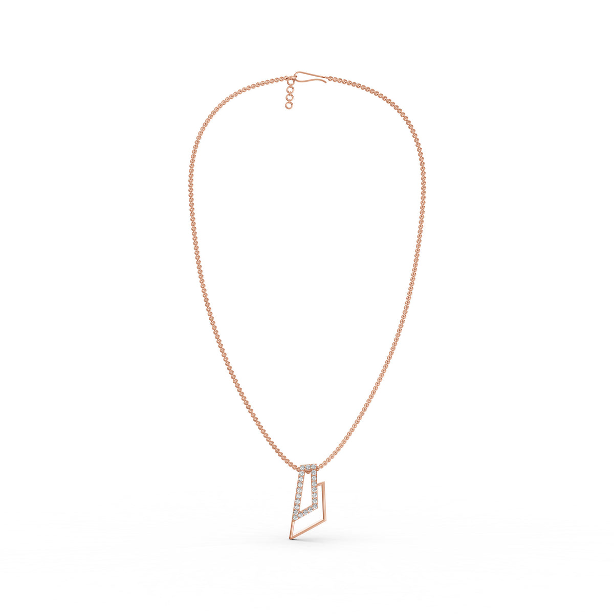 Geo Frame Diamond Pendant