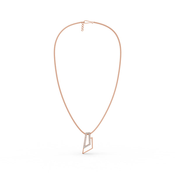 Geo Frame Diamond Pendant