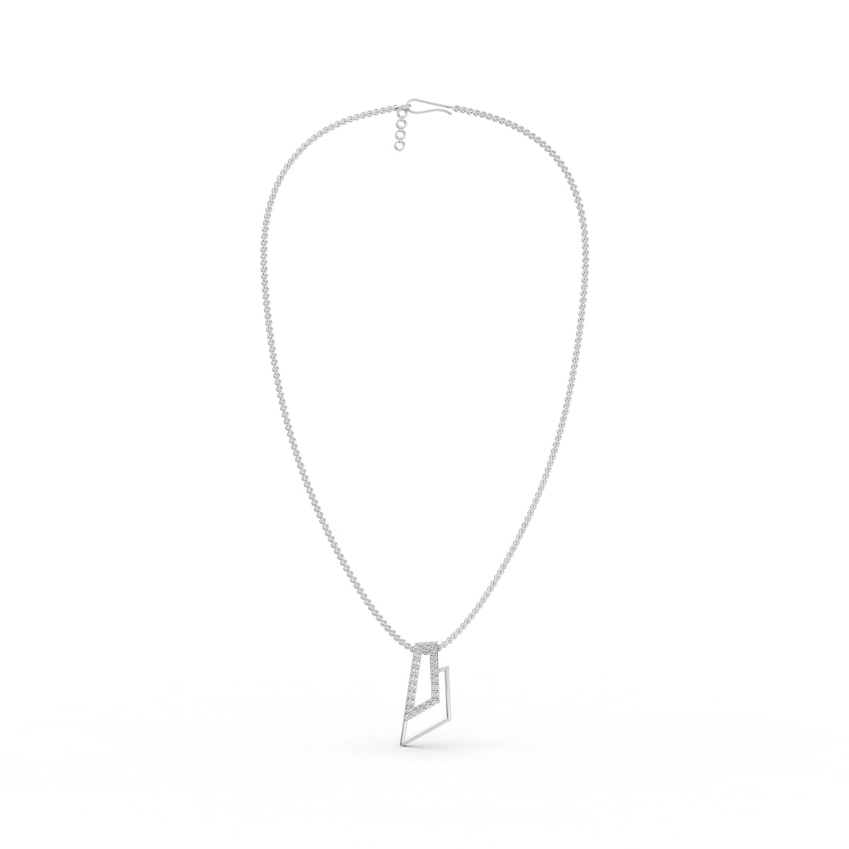 Geo Frame Diamond Pendant
